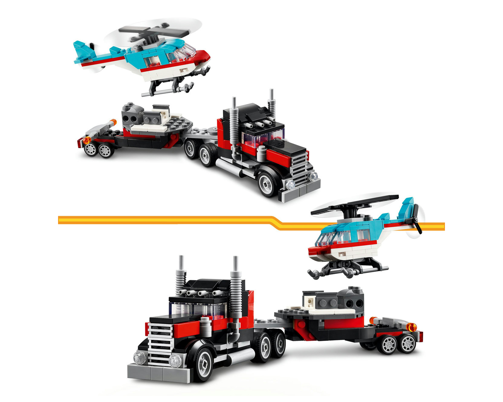 Foto 8 pulgar | Foto 7 | LEGO Creator: Camión Plataforma con Helicóptero