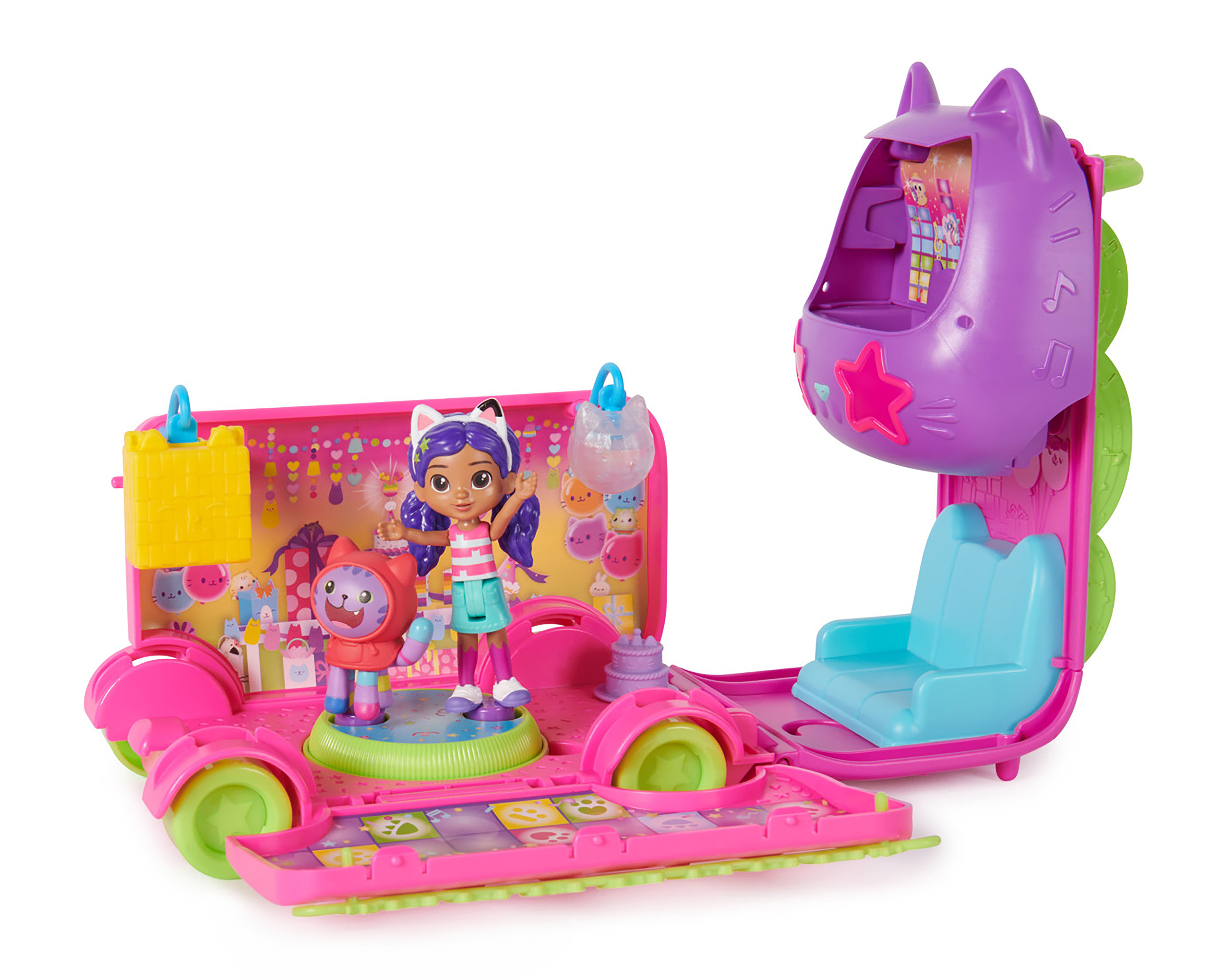 Foto 7 pulgar | Foto 6 | Autobús de Fiesta Gatuna Gabby's Dollhouse Spin Master 10 Piezas