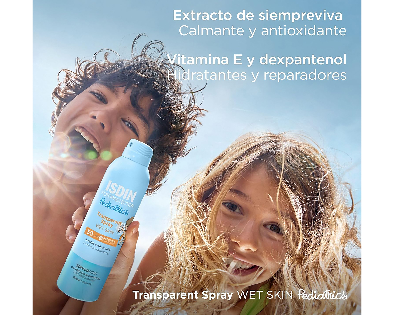 Foto 5 pulgar | Foto 4 | Protector Solar Pediatrics SPF 50 Isdin Transparent Spray Wet Skin 250 ml
