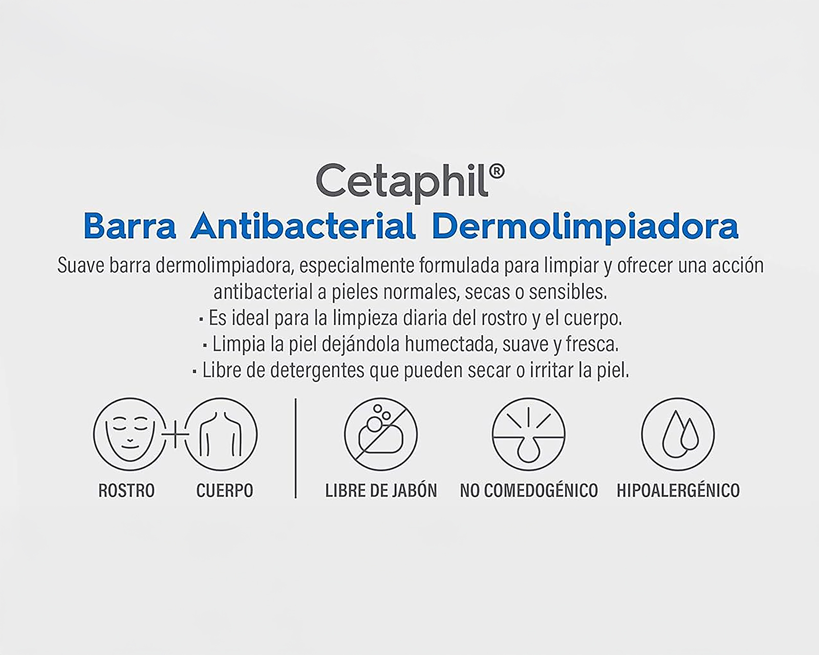 Foto 4 pulgar | Foto 3 | Barra Antibacterial Dermolimpiadora Cetaphil 127 g