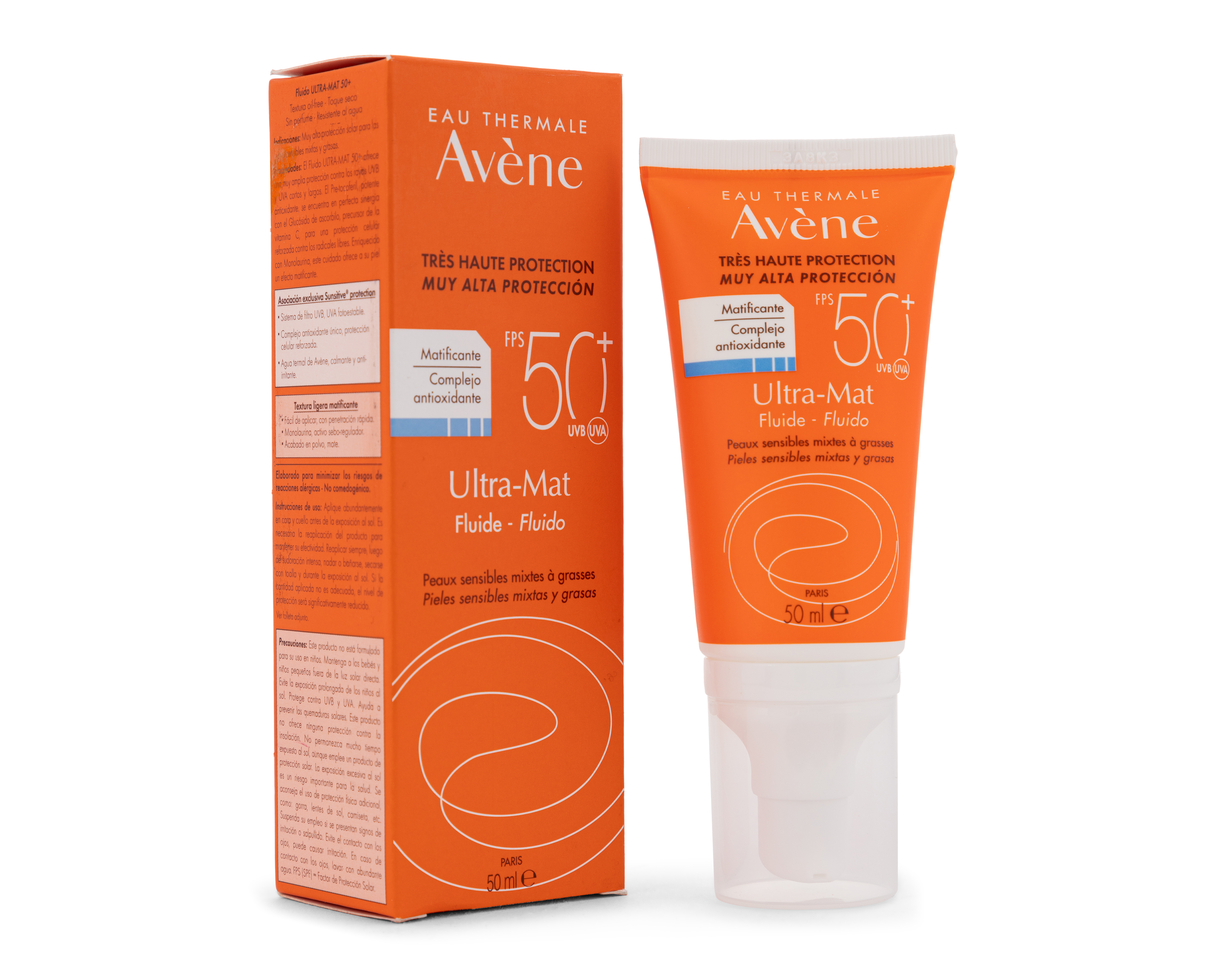 Protector Solar FPS 50+ Avène Ultra Mat Fluido 50 ml