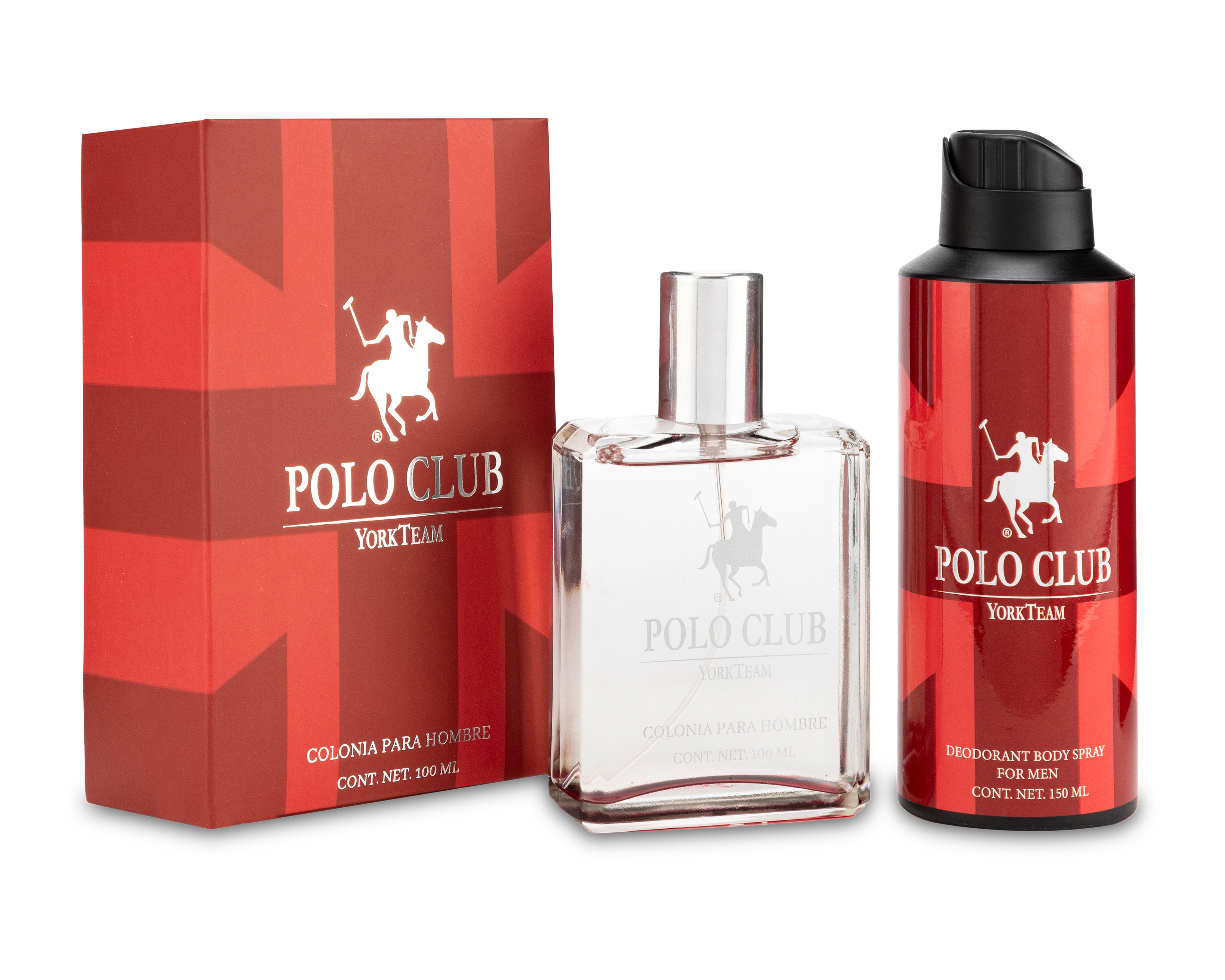 Estuche para Hombre York Team Polo Club New England Red 2 Piezas