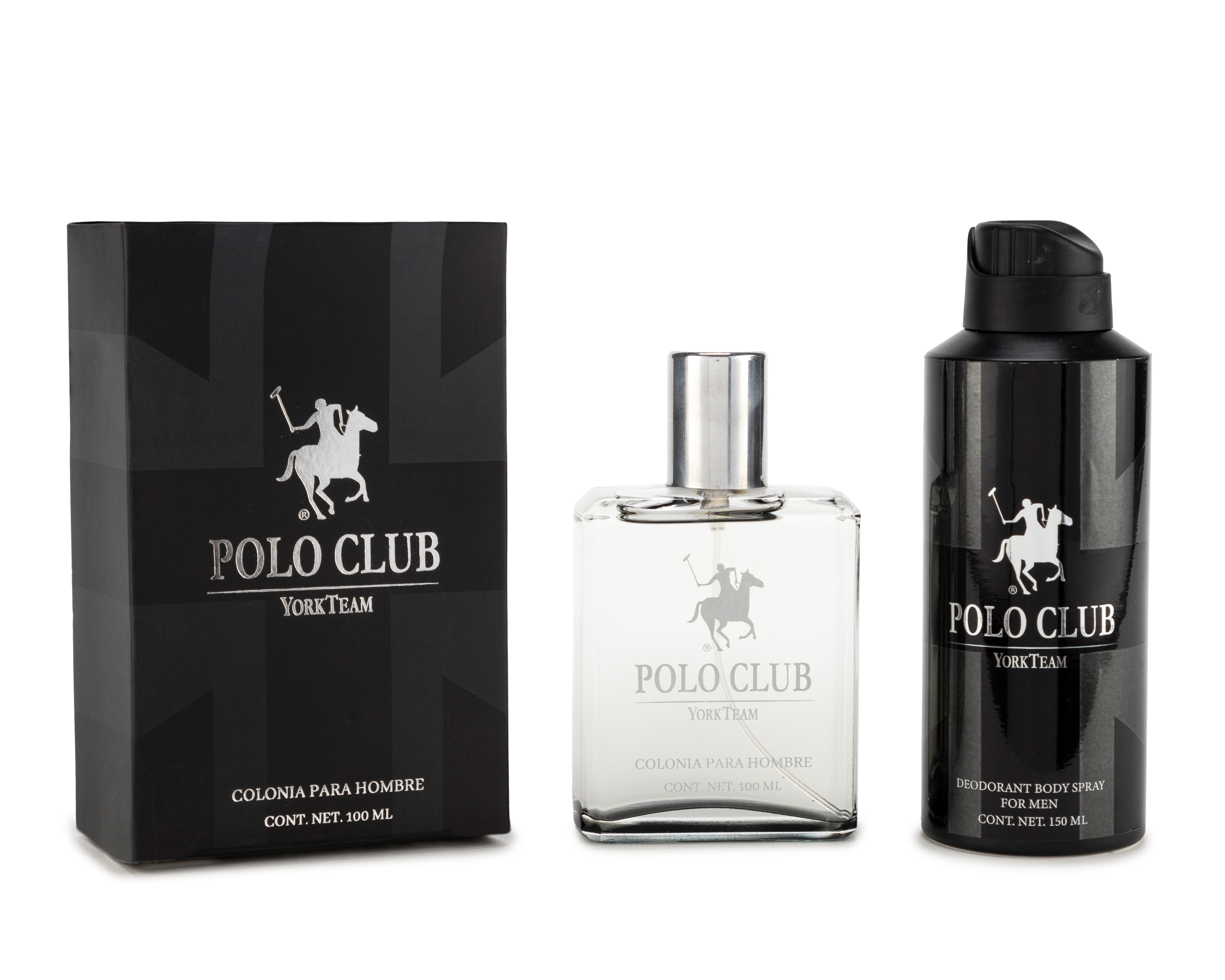 Foto 2 pulgar | Foto 1 | Estuche para Hombre York Team Polo Club New England Black 2 Piezas