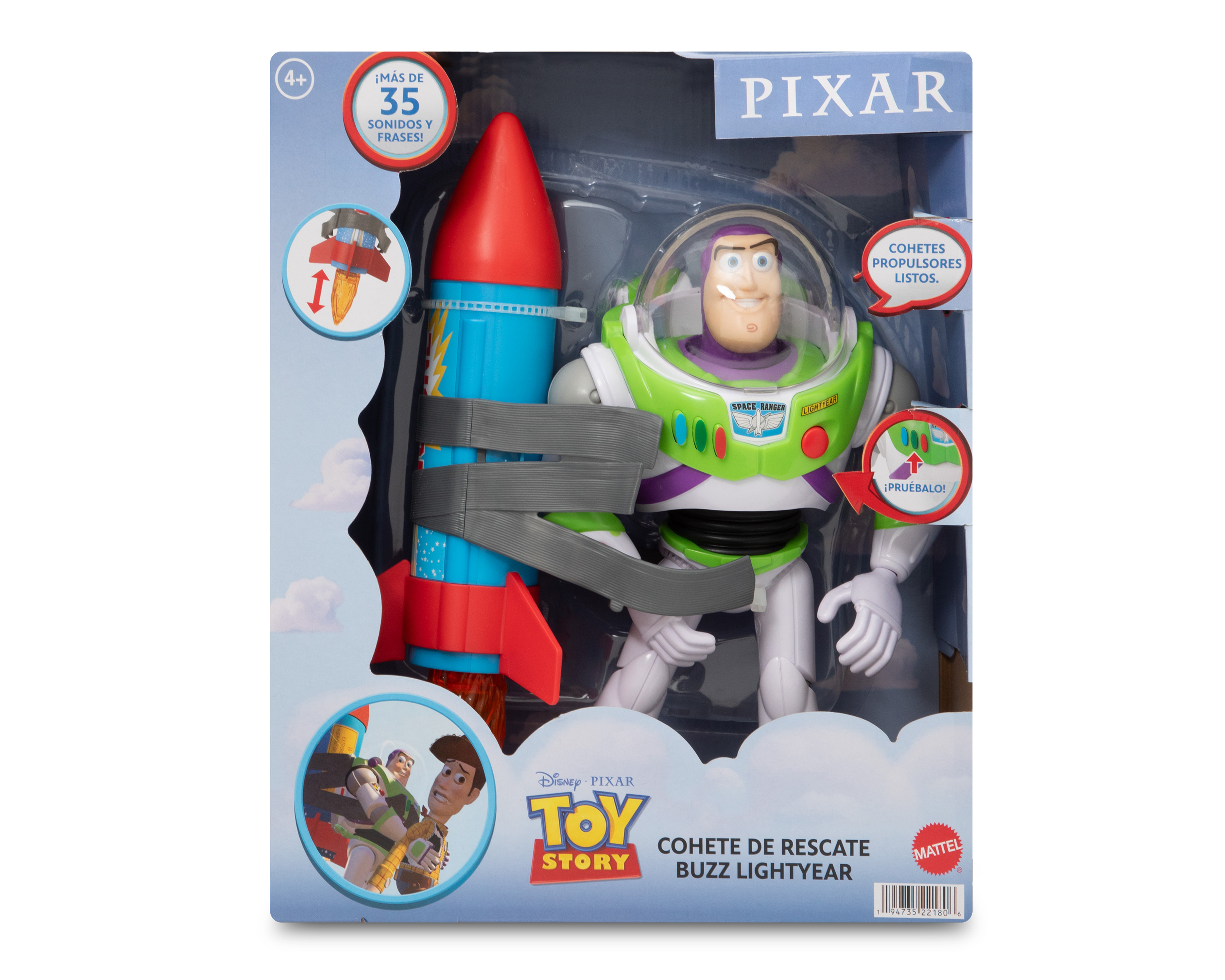 Foto 4 pulgar | Foto 3 | Cohete de Rescate y Buzz Lightyear Disney Toy Story con Sonido