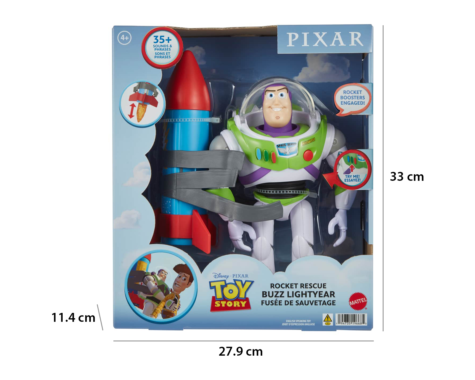 Foto 6 pulgar | Foto 5 | Cohete de Rescate y Buzz Lightyear Disney Toy Story con Sonido