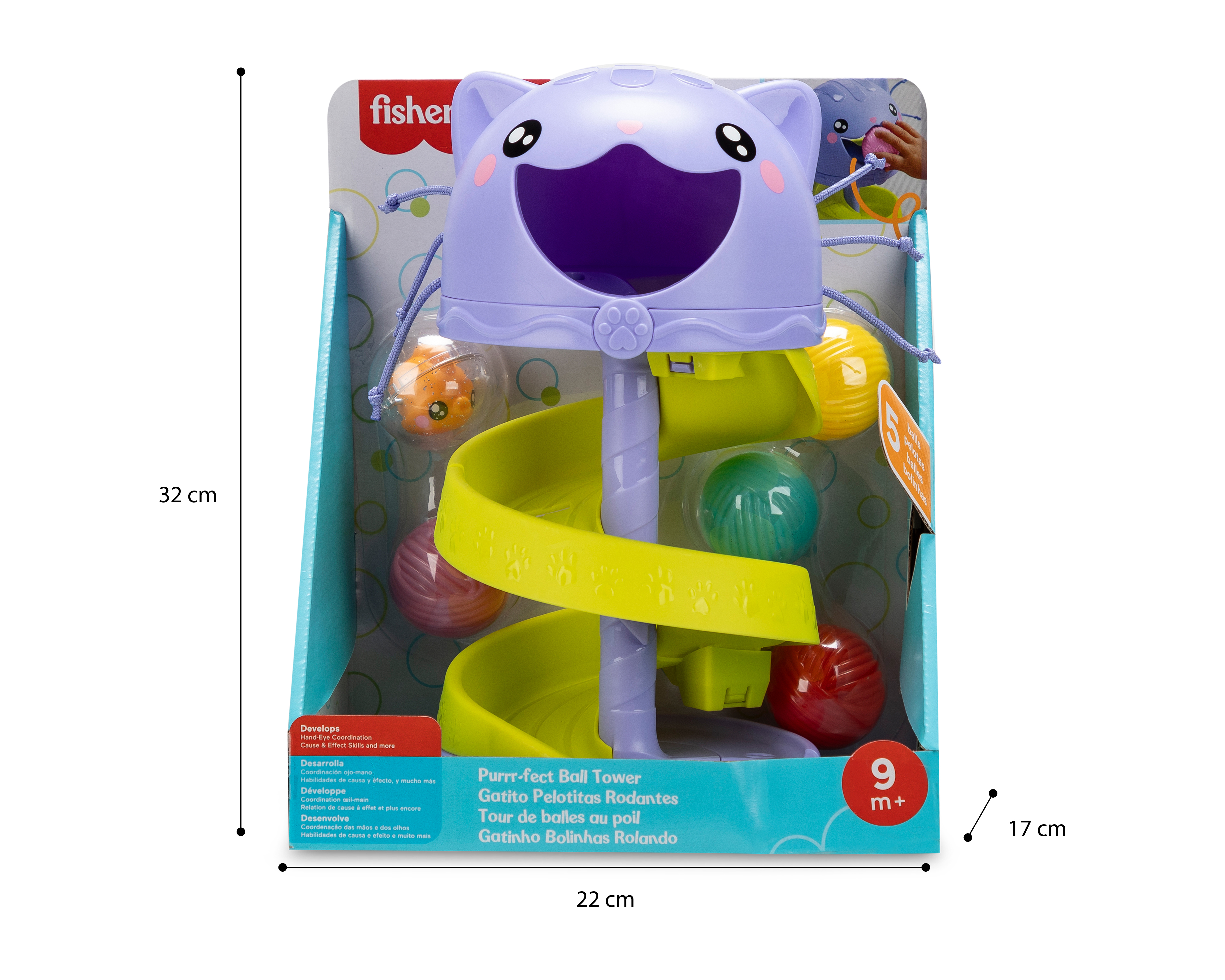 Foto 4 pulgar | Foto 3 | Gatito Pelotitas Rodantes para Bebé Fisher-Price