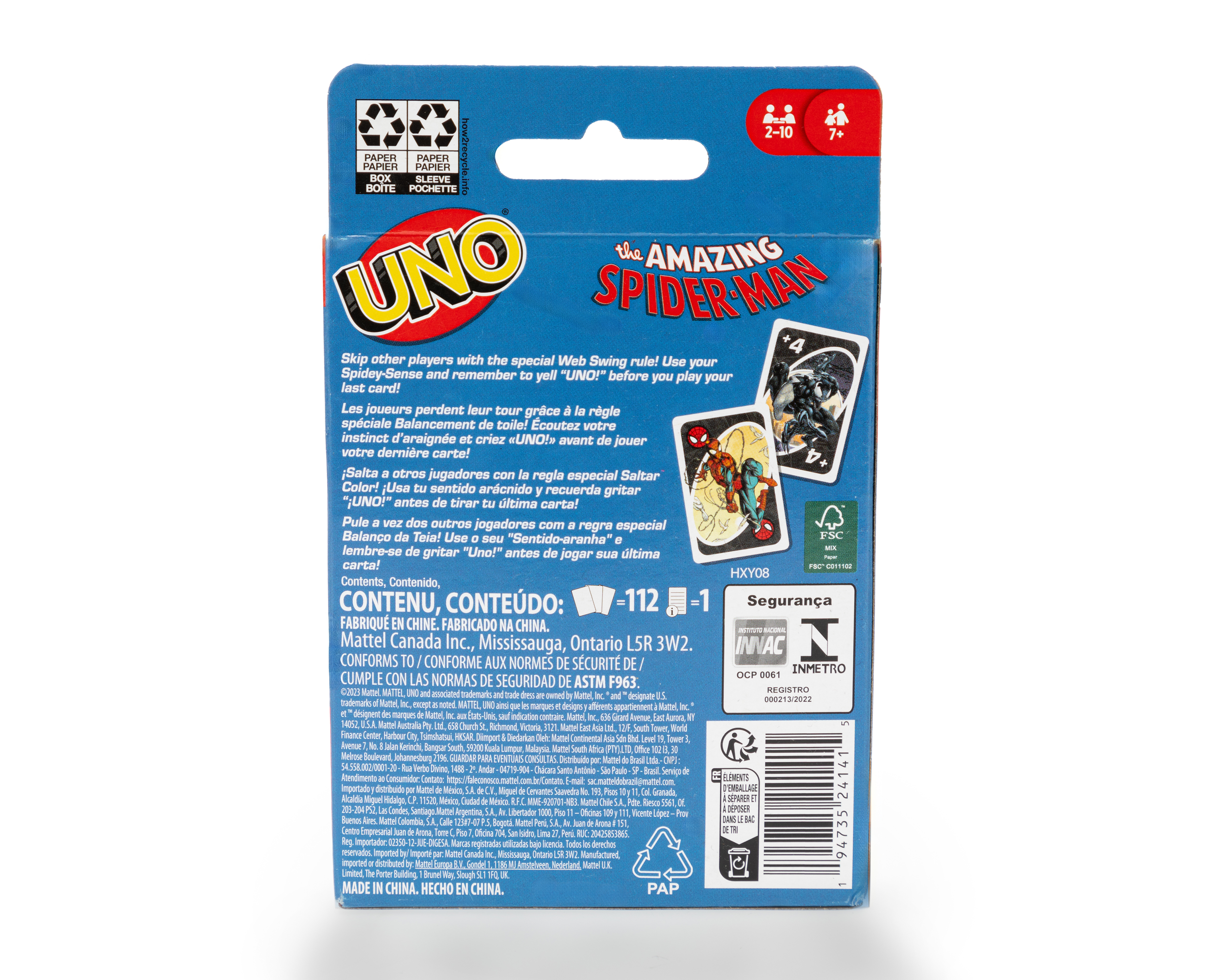 Foto 3 pulgar | Foto 2 | Juego de Cartas Uno Marvel The Amazing Spider-Man