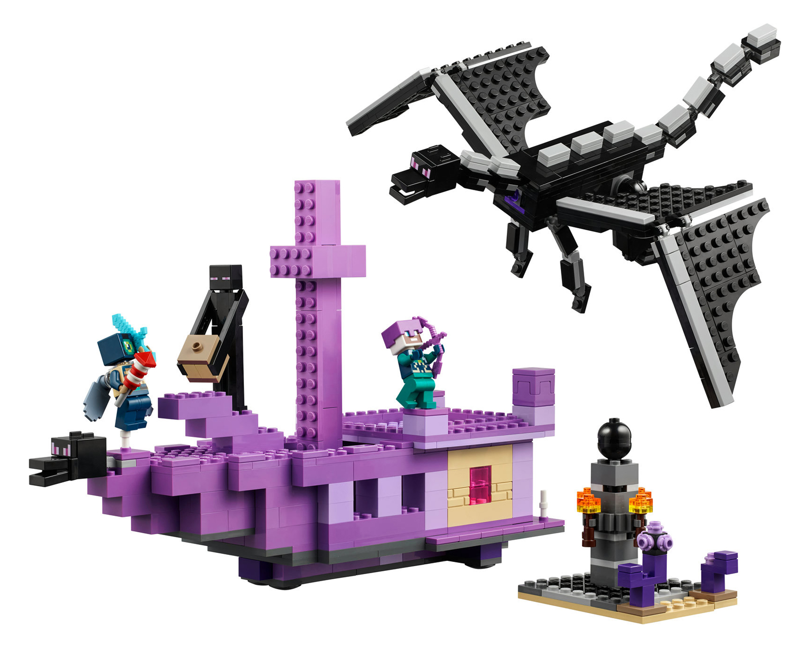 Foto 4 pulgar | Foto 3 | LEGO Minecraft: El Dragón Ender y el Barco del End