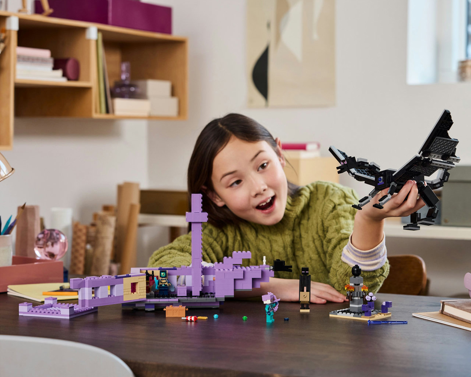 Foto 6 pulgar | Foto 5 | LEGO Minecraft: El Dragón Ender y el Barco del End