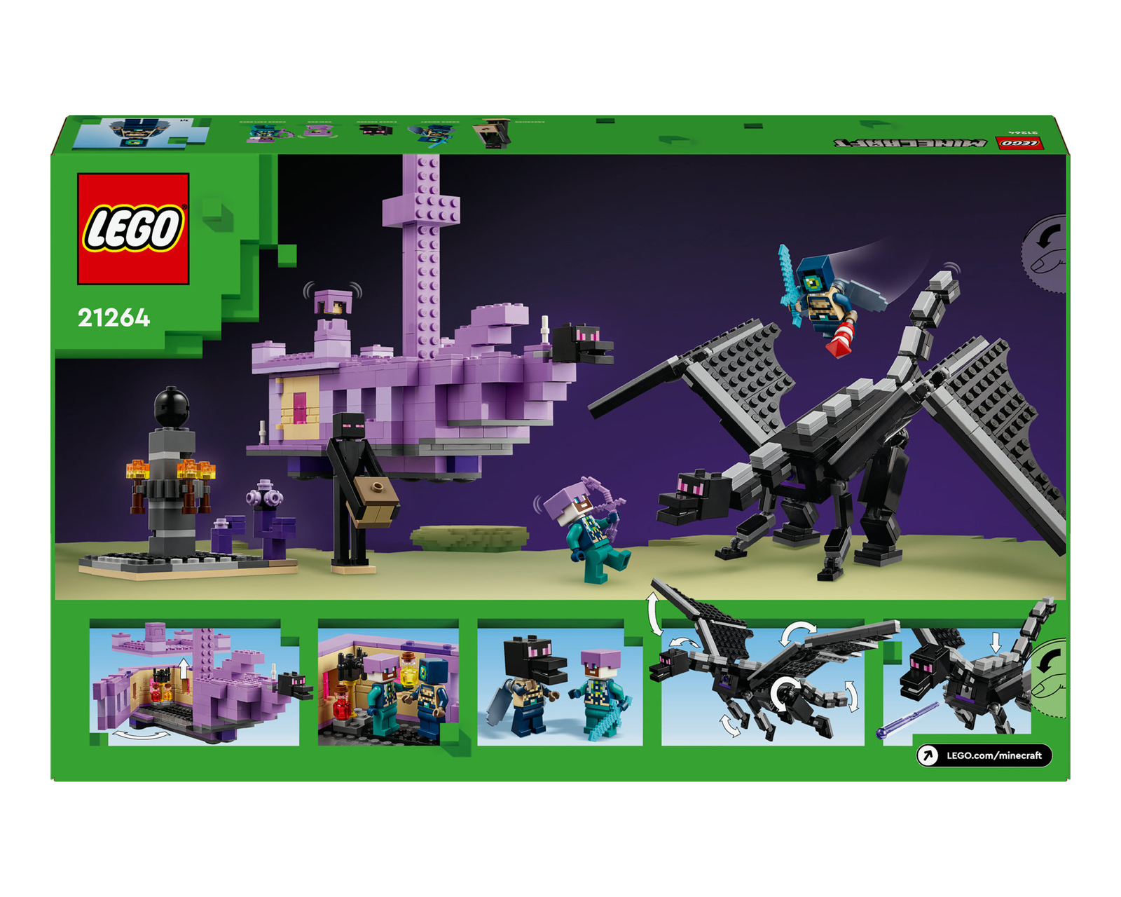 Foto 10 pulgar | Foto 9 | LEGO Minecraft: El Dragón Ender y el Barco del End