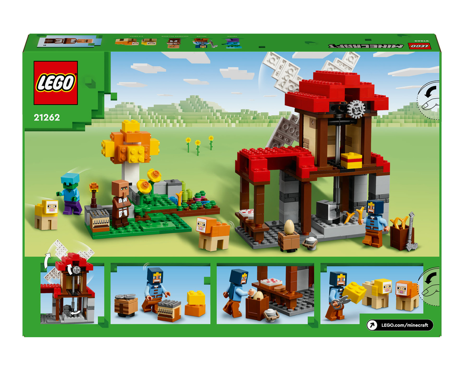 Foto 10 pulgar | Foto 9 | LEGO Minecraft La Granja del Molino