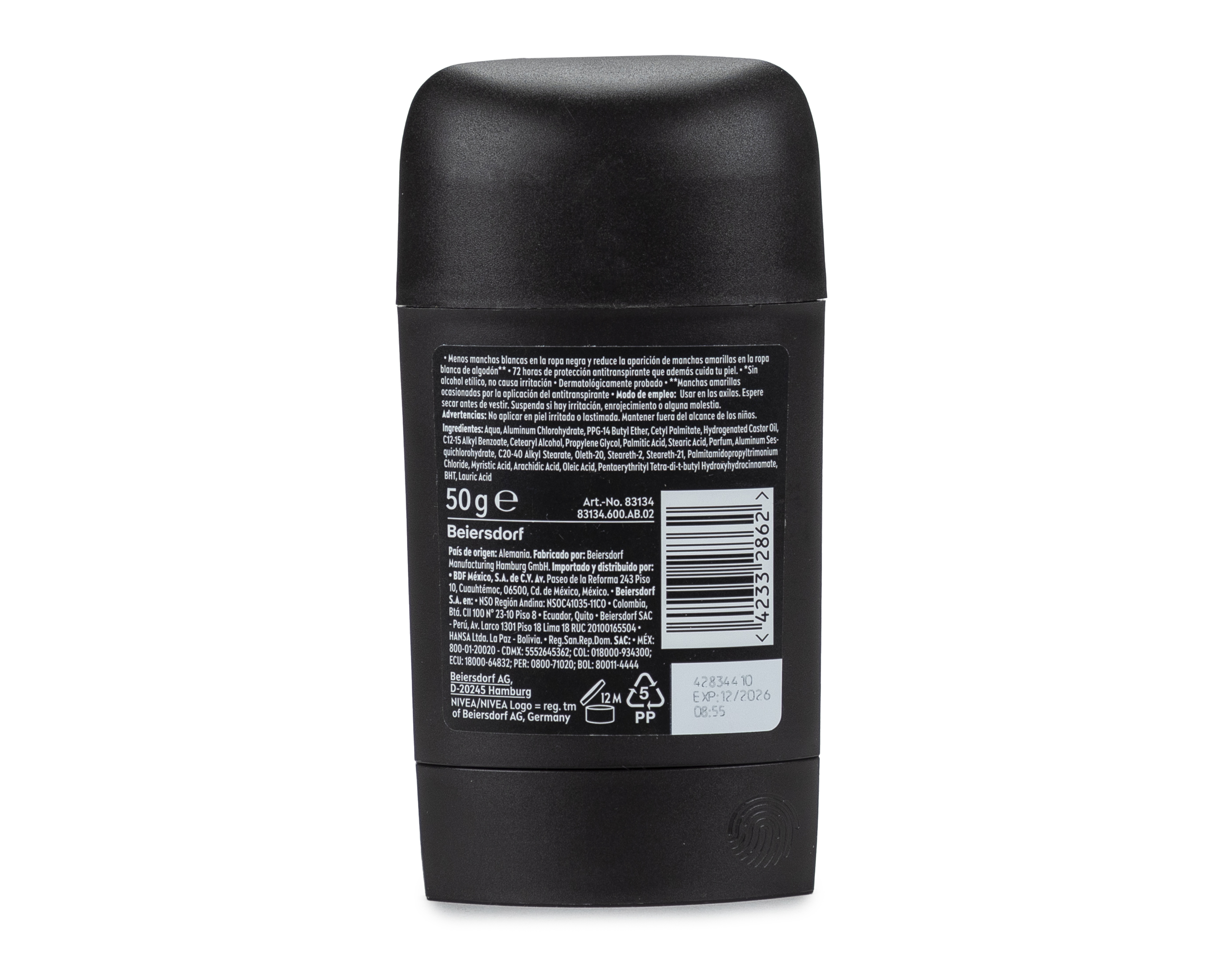 Foto 3 pulgar | Foto 2 | Desodorante Nivea Black & White Invisible 50 g