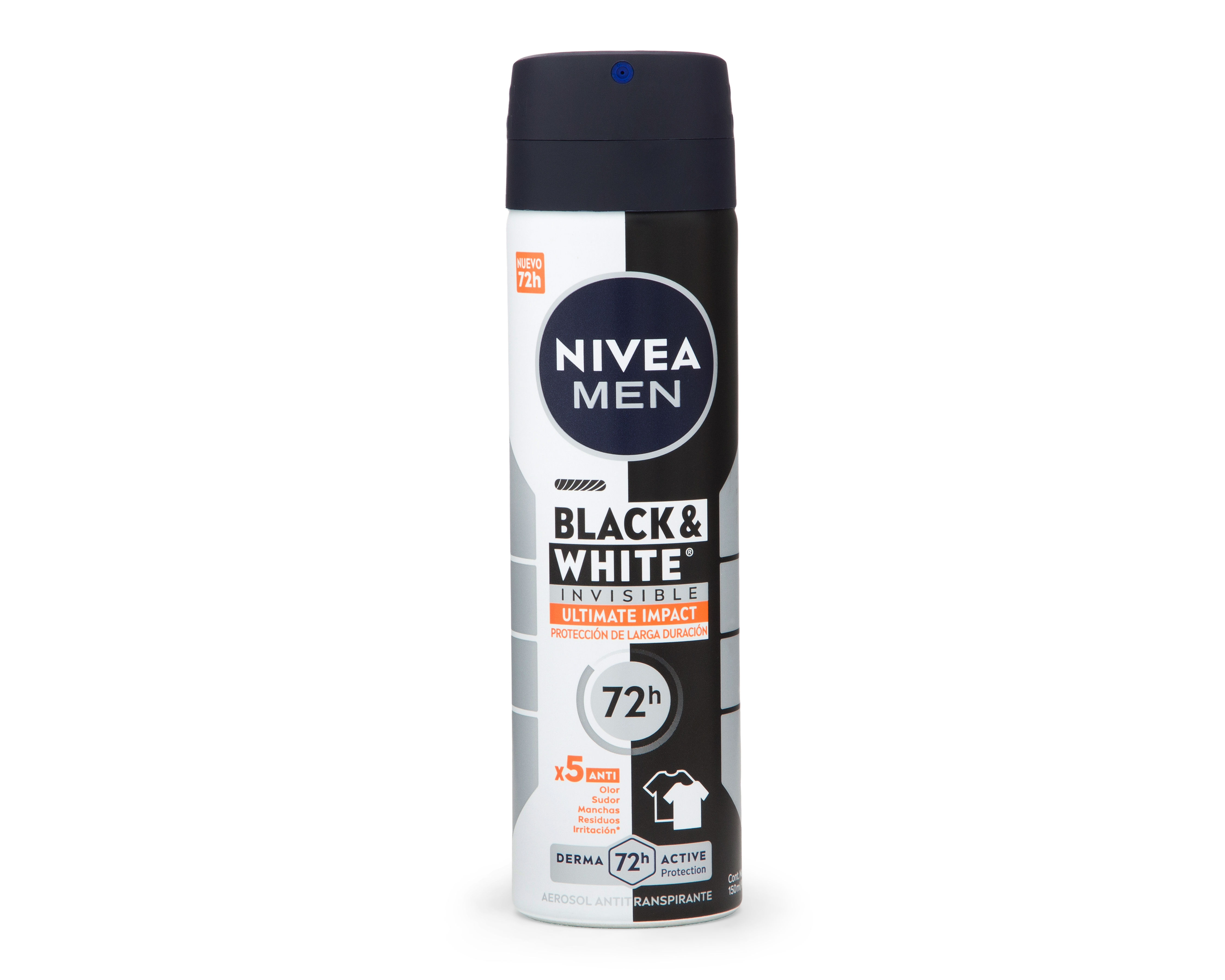 Foto 2 pulgar | Foto 1 | Desodorante en Aerosol Nivea Men Black & White Invisible 150 ml