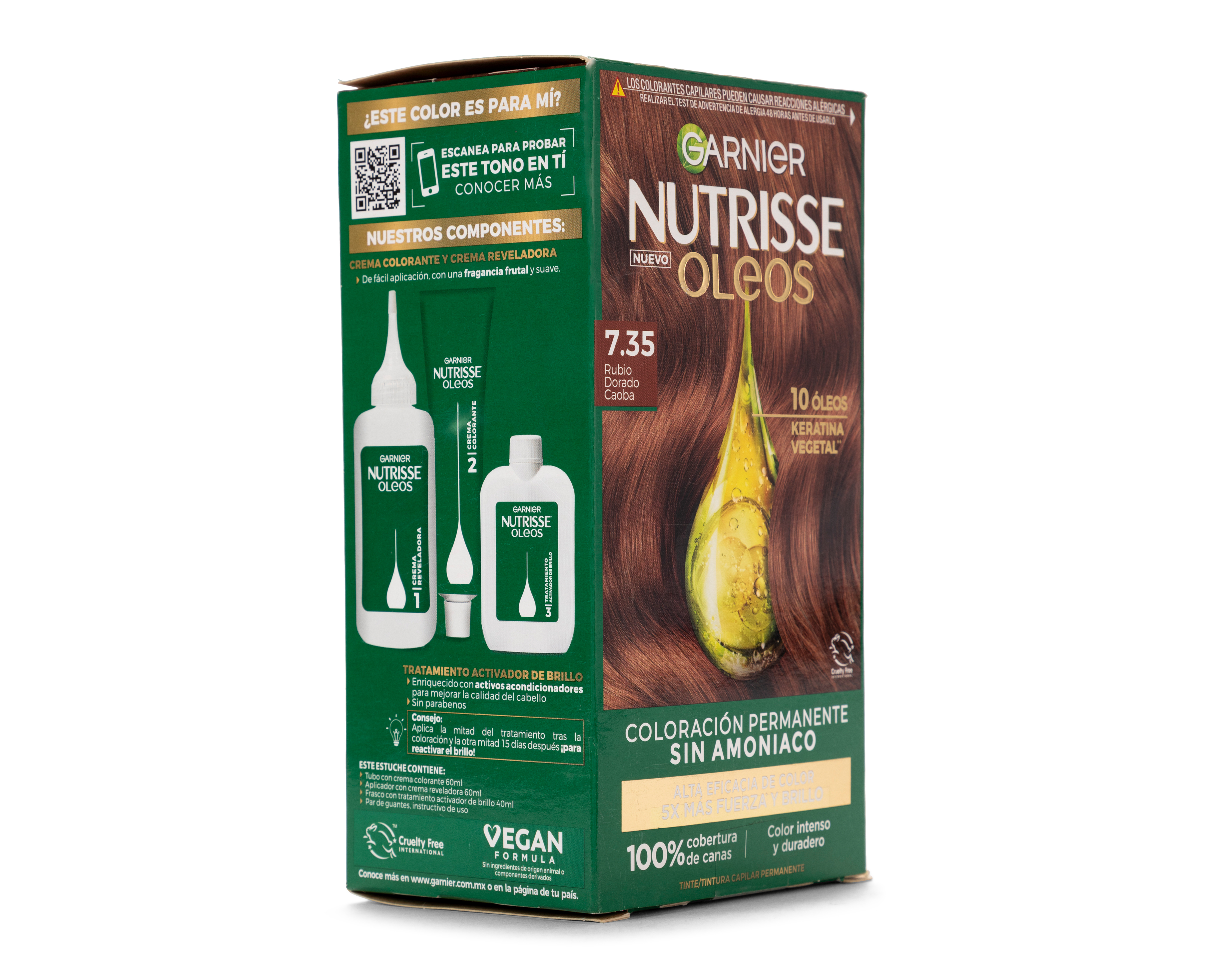 Foto 3 | Foto 3 | Tinte para Cabello Nutrisse 7.35 Rubio Dorado Caoba
