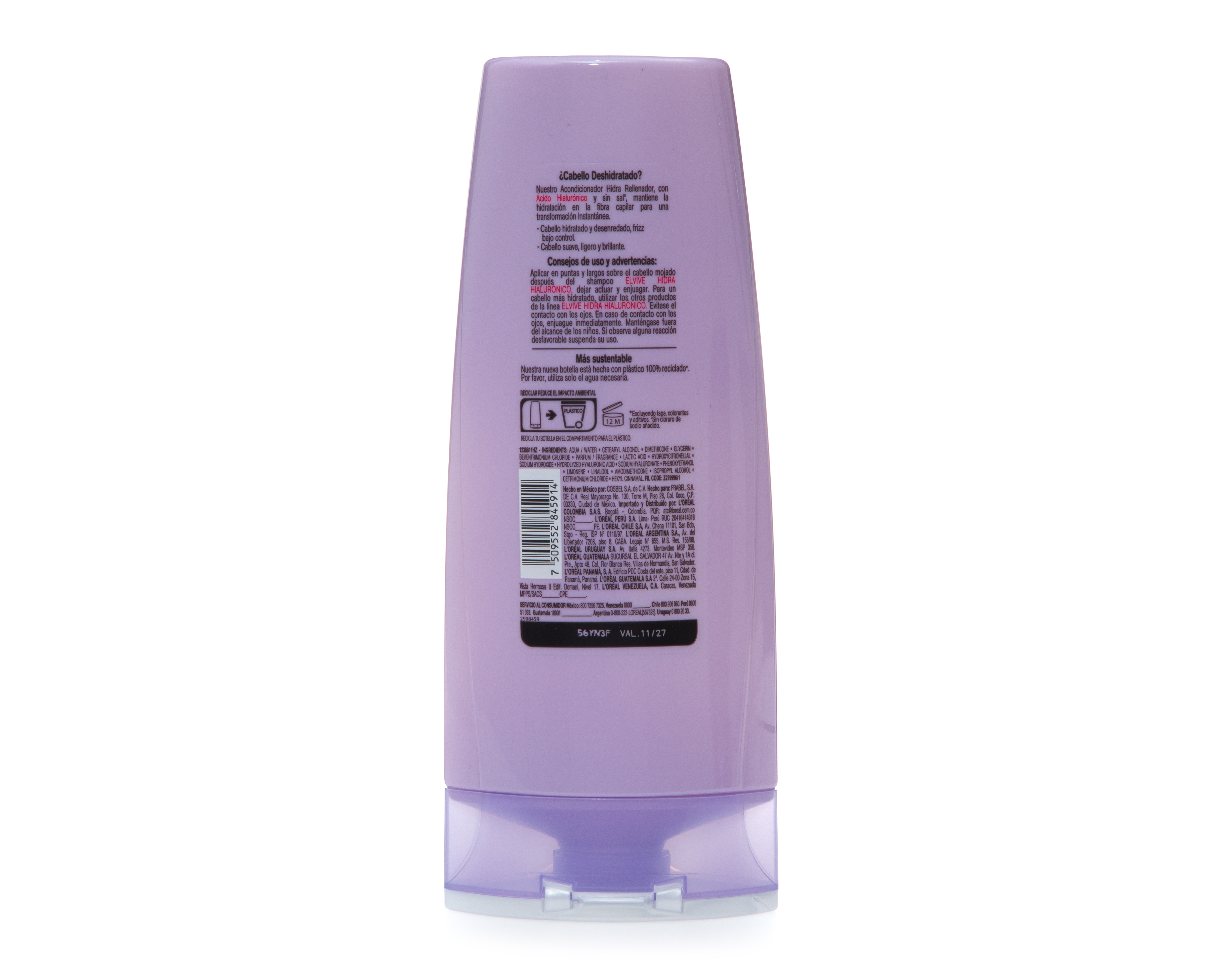 Foto 3 pulgar | Foto 2 | Acondicionador L'Oréal Elvive Hidra Hialurónico Rellenador 370 ml