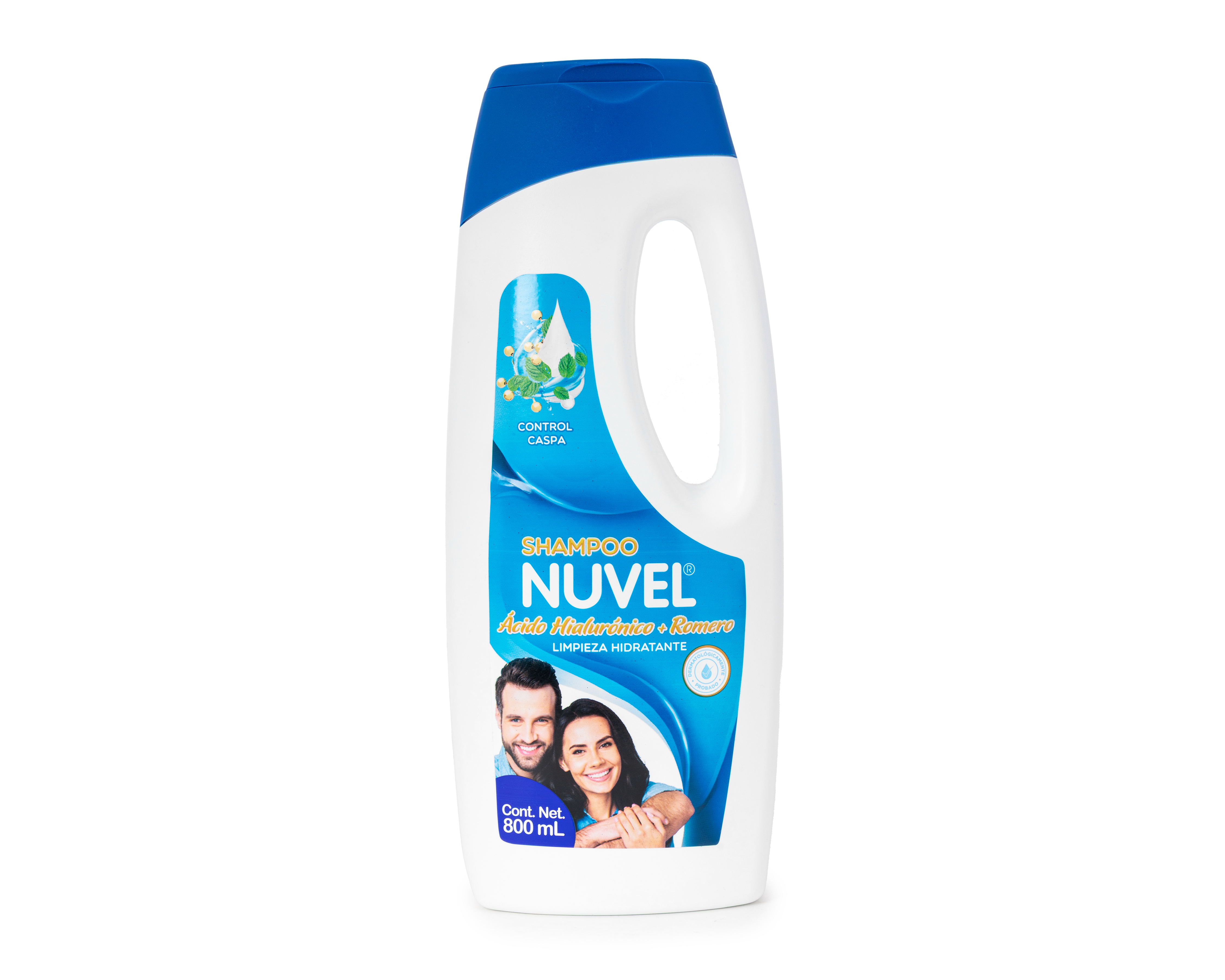 Foto 2 pulgar | Foto 1 | Shampoo Nuvel Limpieza Hidratante Ácido Hialurónico y Romero 800 ml