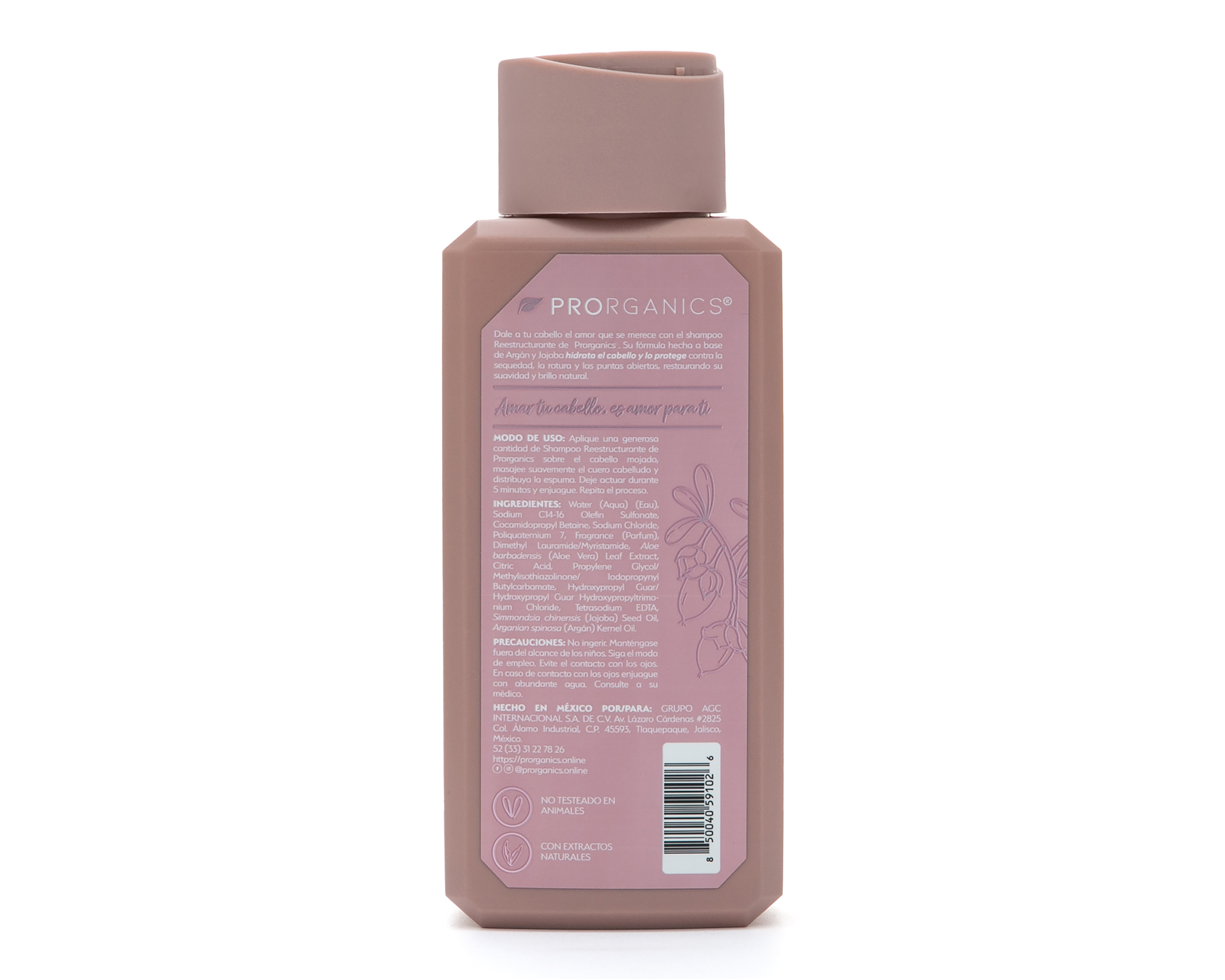 Foto 3 pulgar | Foto 2 | Shampoo Prorganics Reestructurante 380 ml