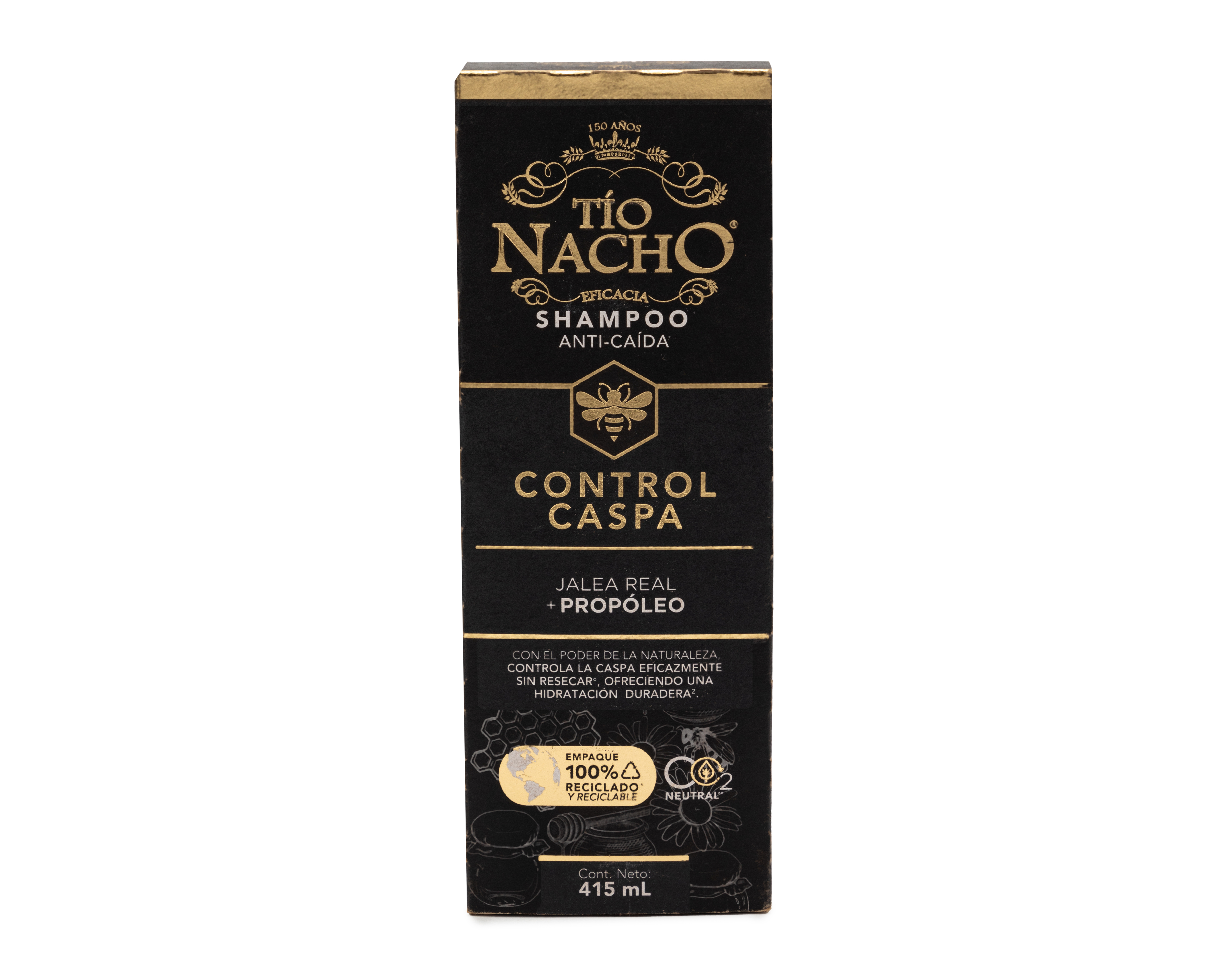 Shampoo Tío Nacho Control Caspa con Jalea Real + Propóleo 415 ml