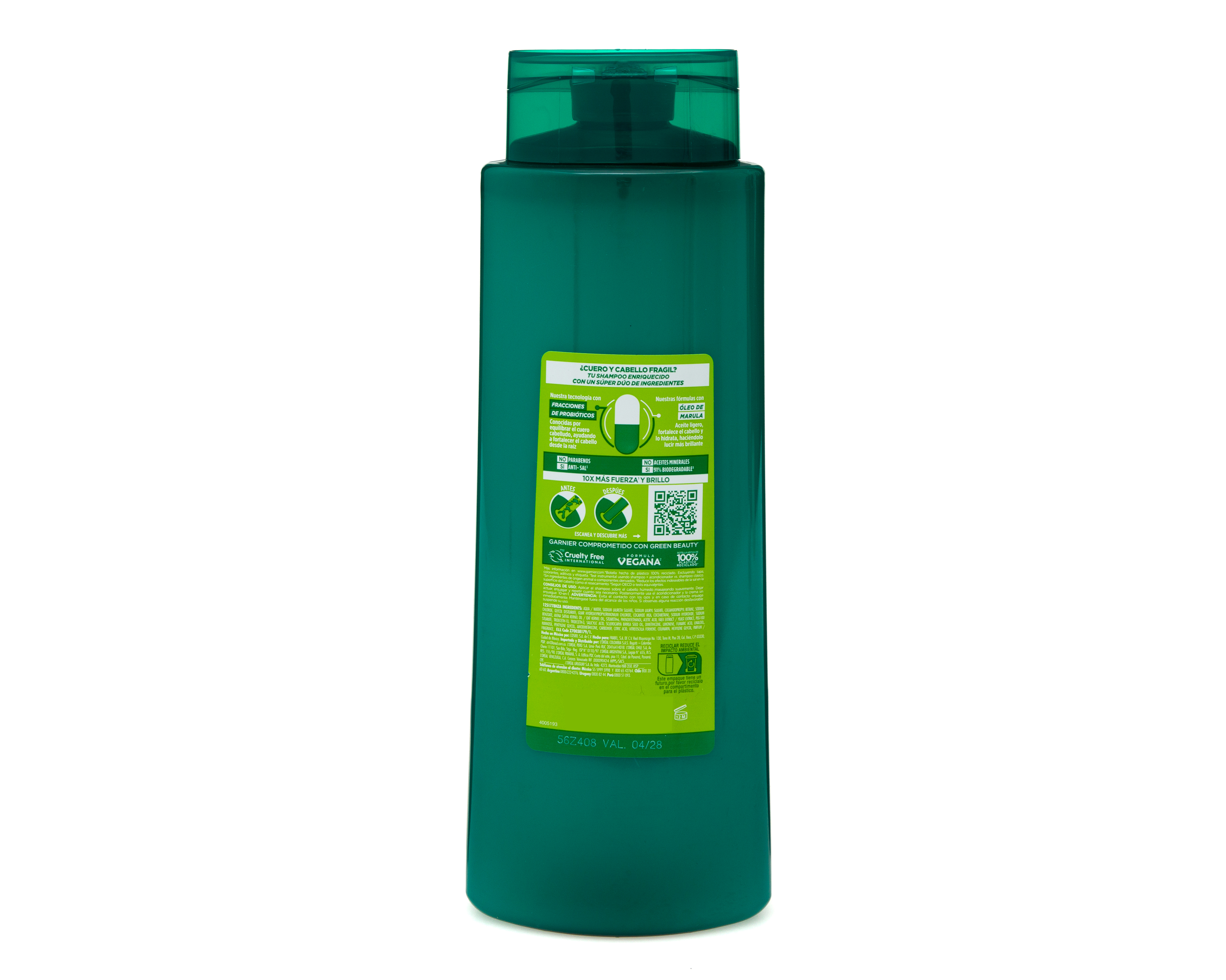 Foto 3 pulgar | Foto 2 | Shampoo Garnier Fructis Probióticos Fuerza 650 ml