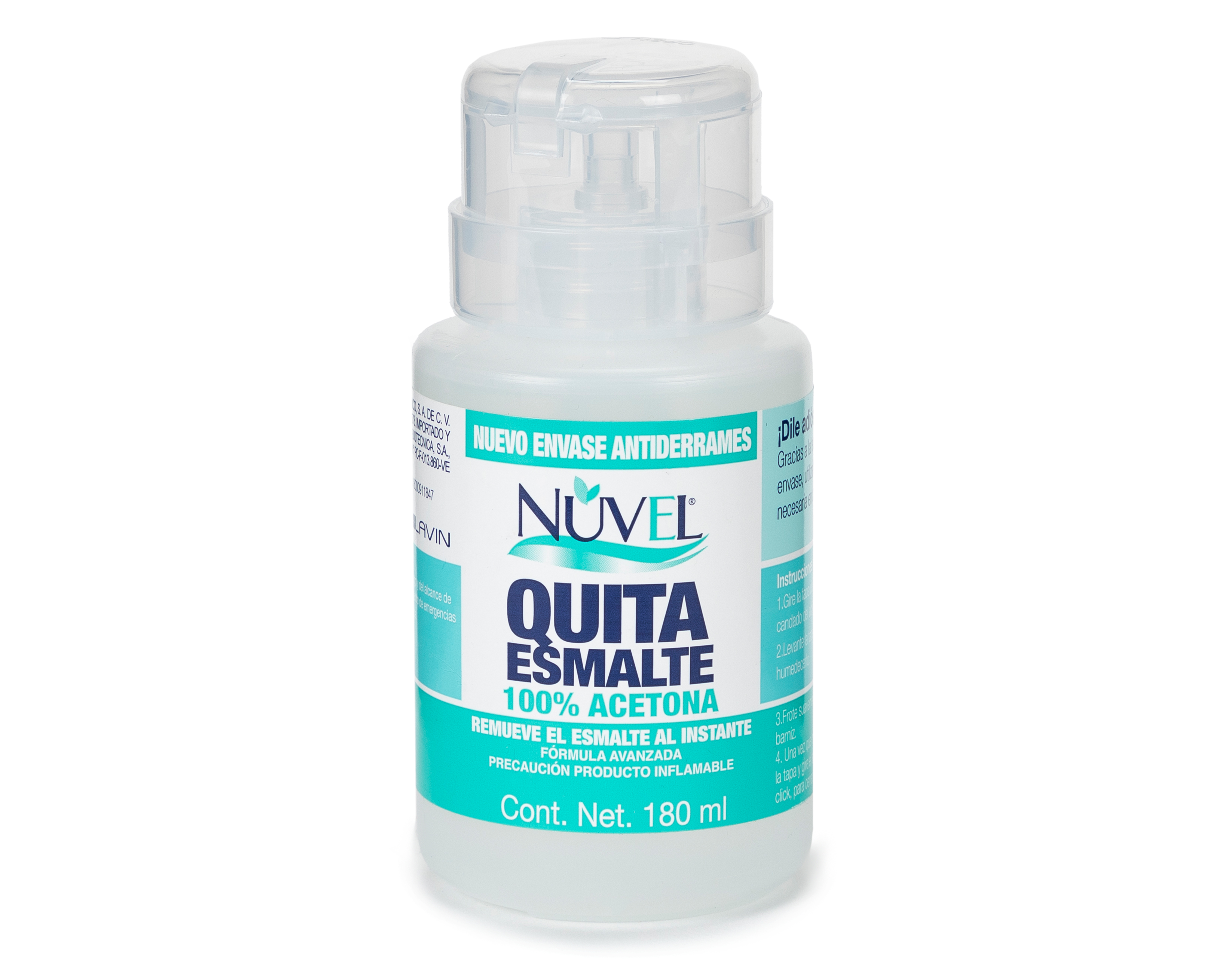 Quitaesmalte Nuvel Acetona 180 ml