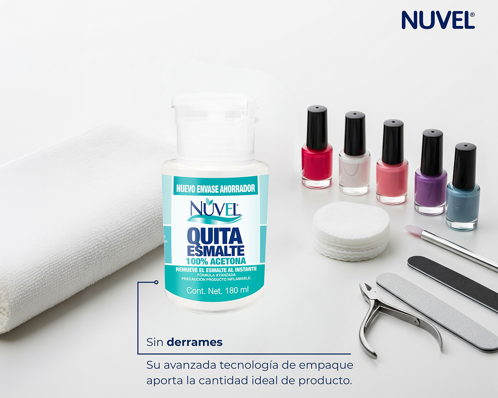 Foto 3 | Foto 3 | Quitaesmalte Nuvel Acetona 180 ml