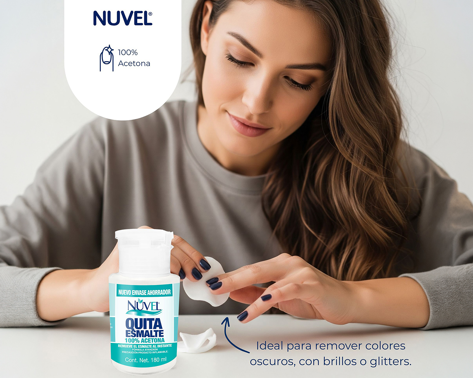 Foto 4 | Foto 4 | Quitaesmalte Nuvel Acetona 180 ml