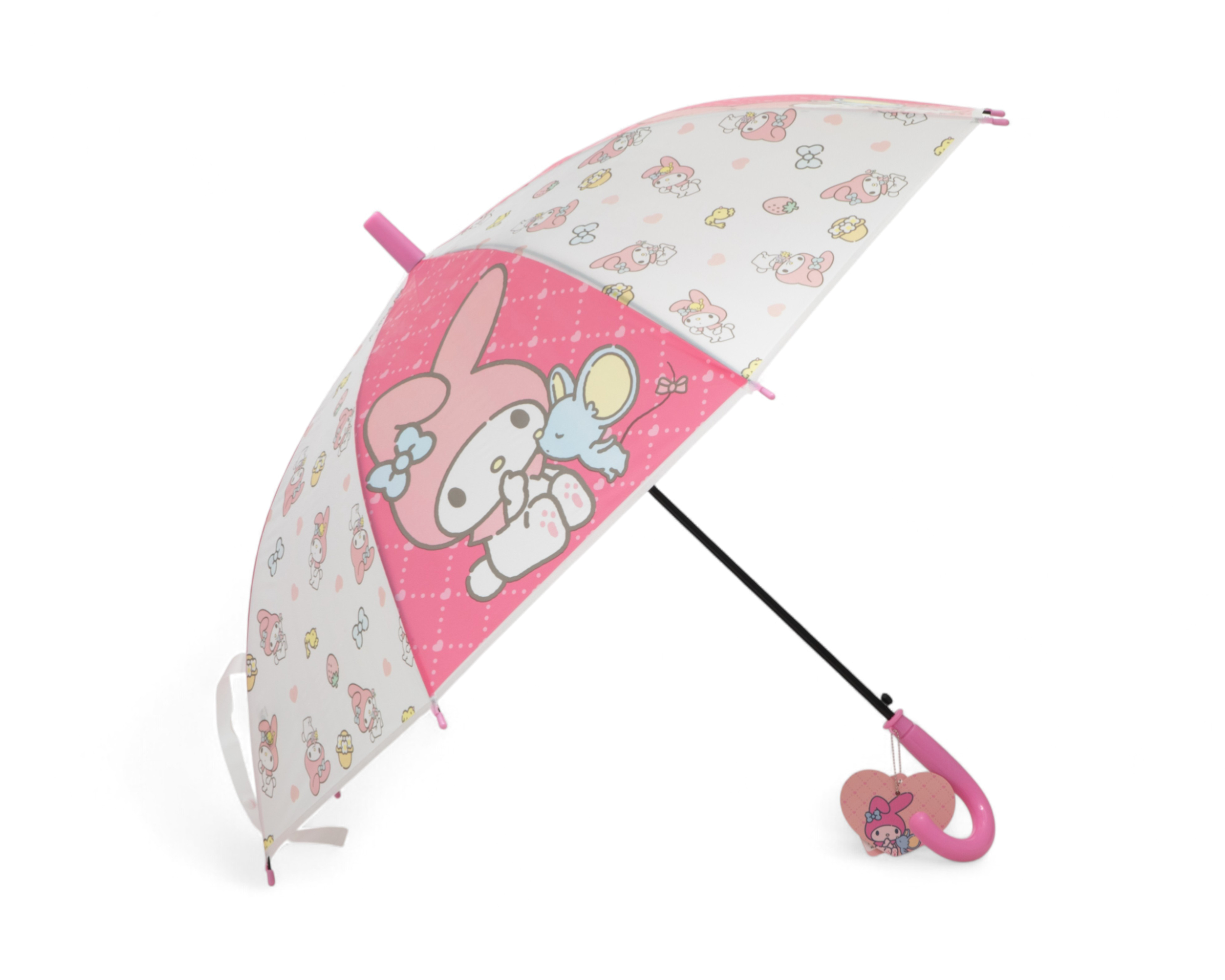 Foto 2 pulgar | Foto 1 | Paraguas Infantil My Melody Rosa con Colgante