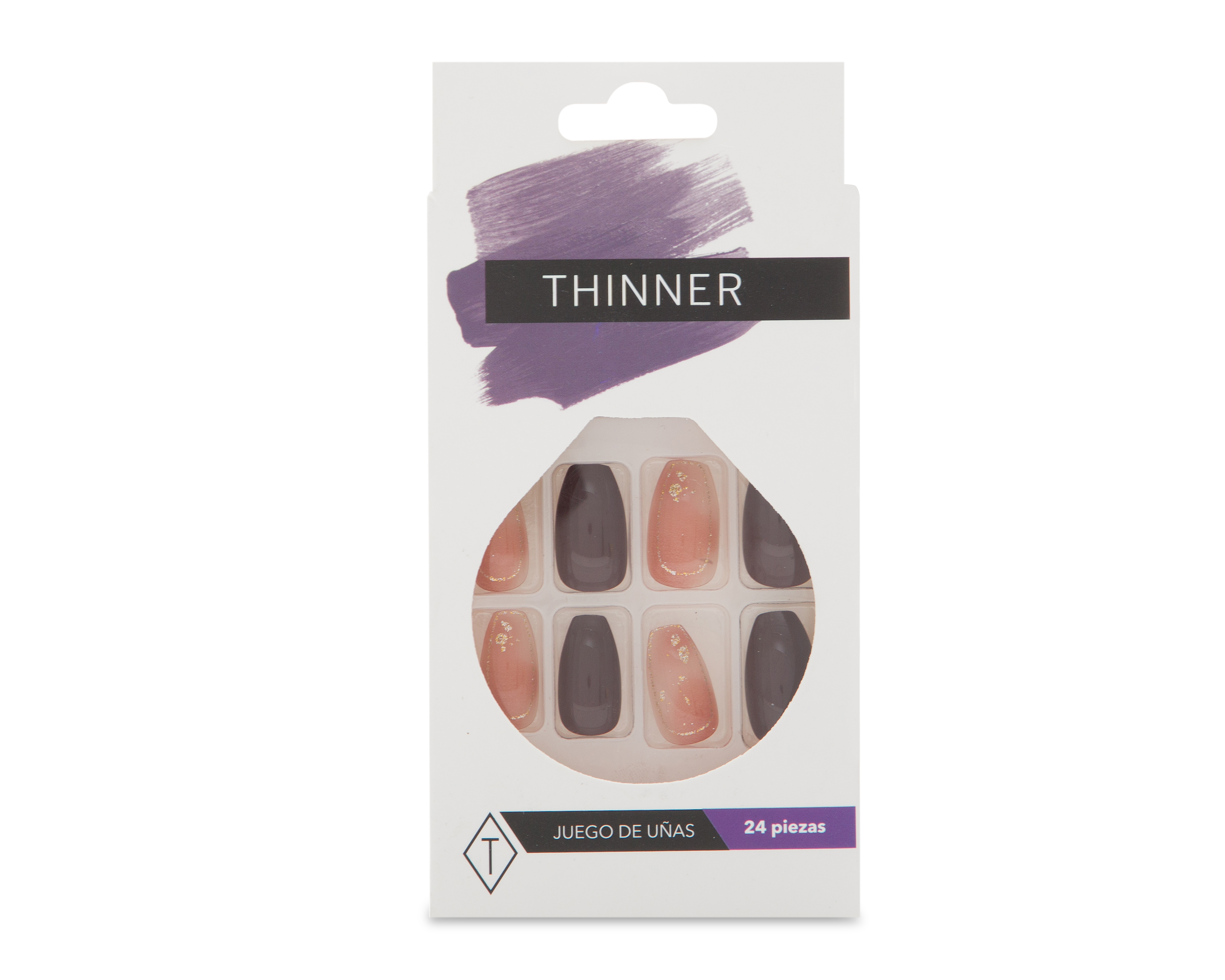 Uñas Postizas Thinner 24 Piezas