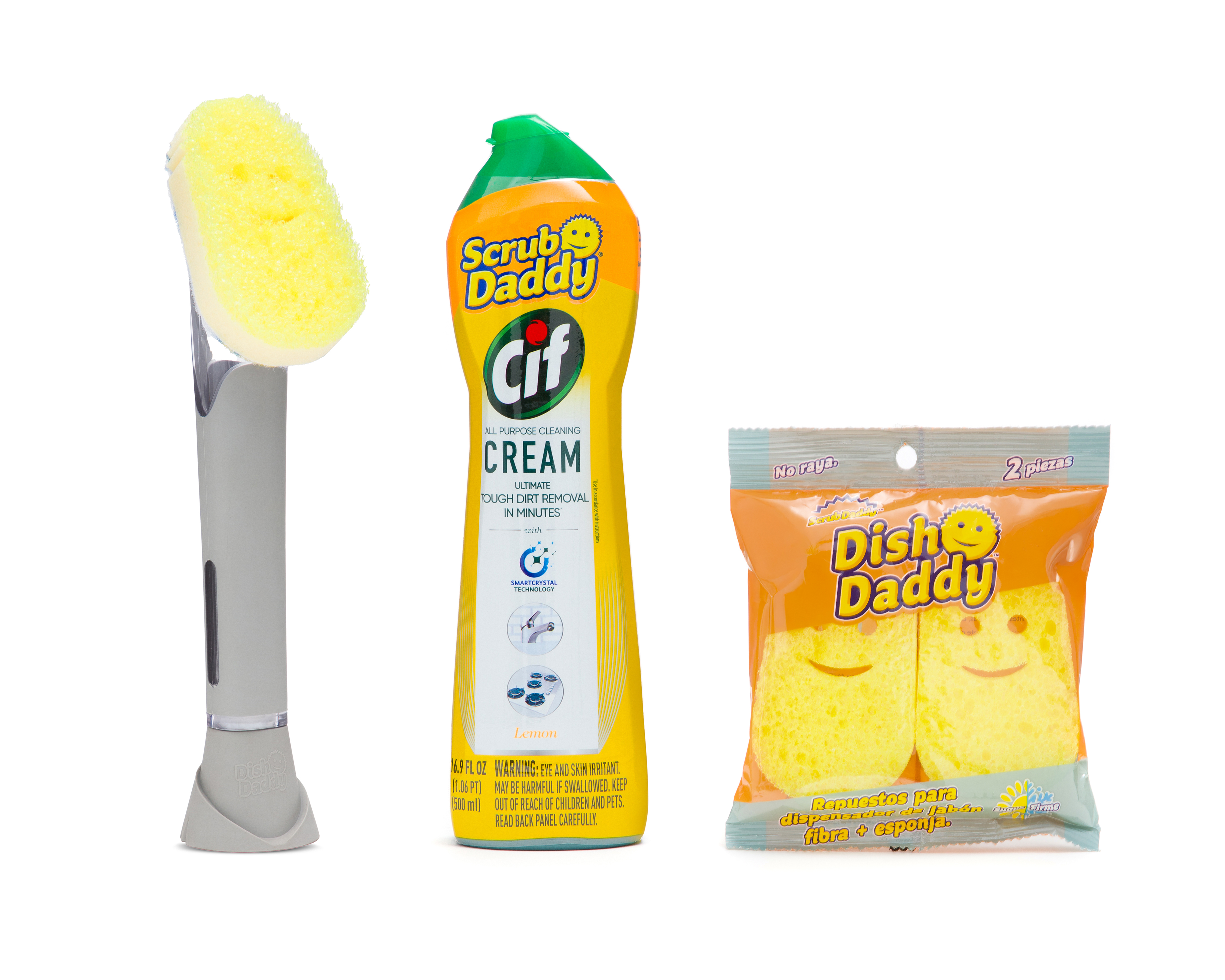 Foto 2 pulgar | Foto 1 | Limpiador Multiusos Scrub Daddy Cif con Dispensador y Esponjas