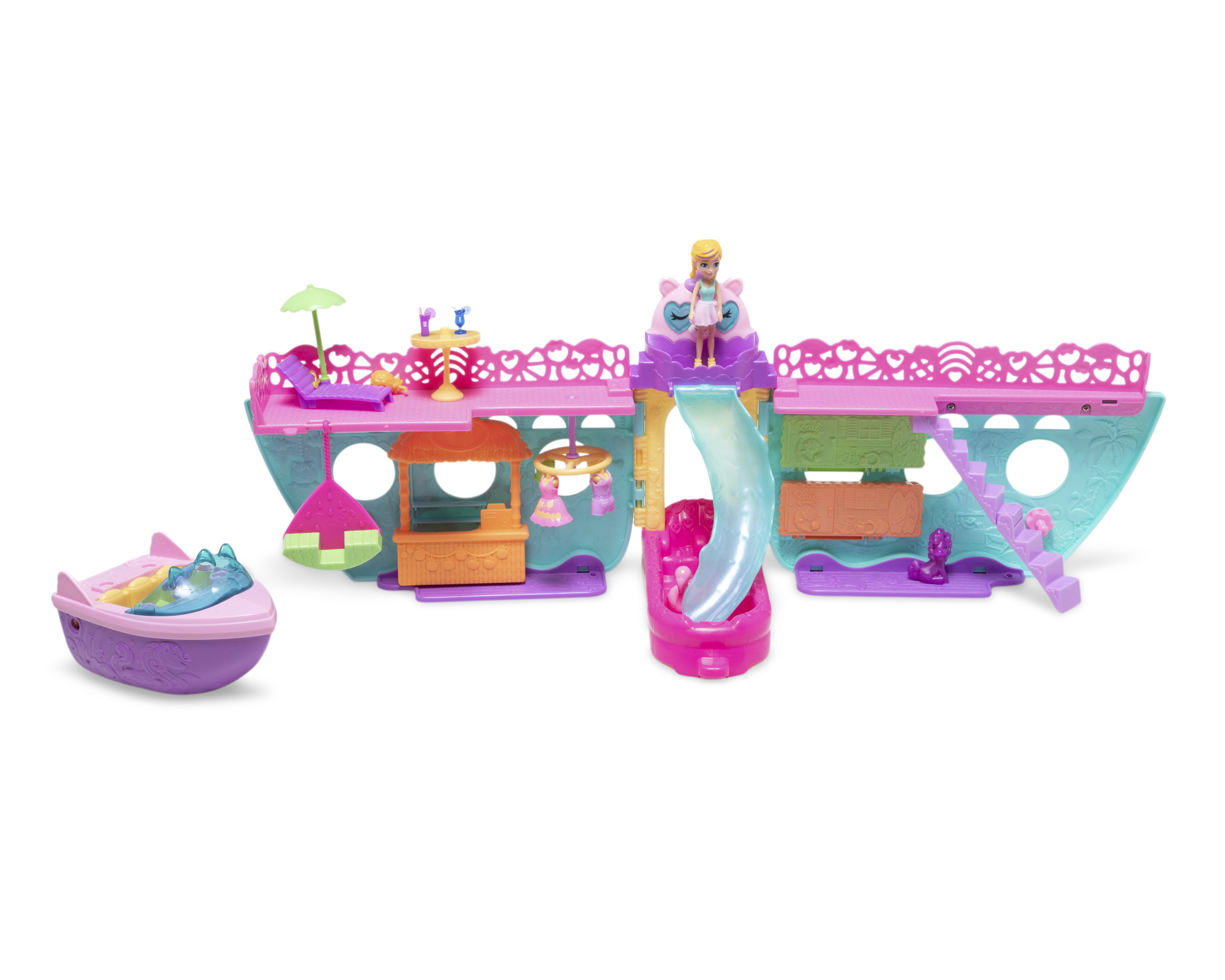 Foto 2 pulgar | Foto 1 | Bote de Unicornio de Juguete Polly Pocket