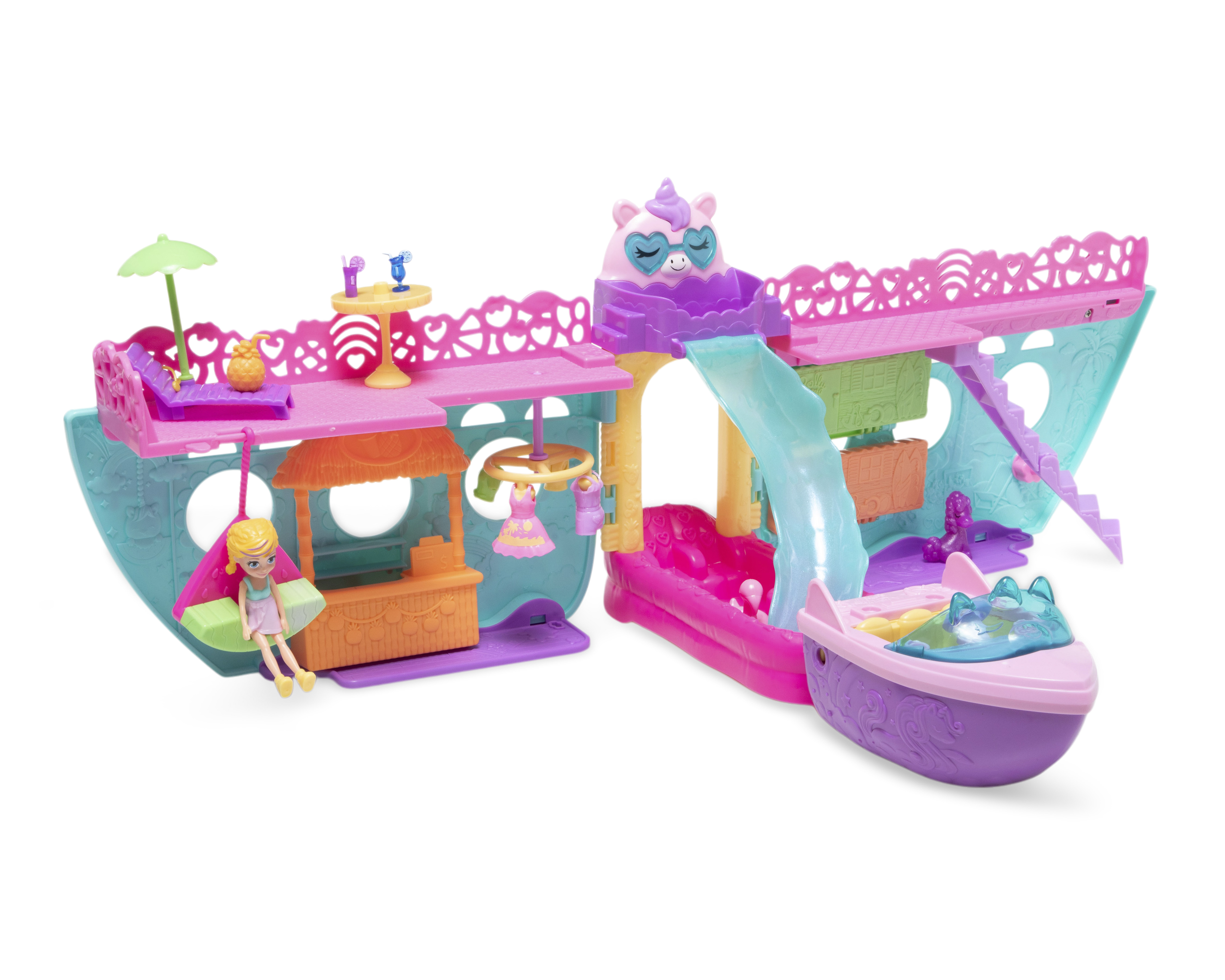 Foto 3 pulgar | Foto 2 | Bote de Unicornio de Juguete Polly Pocket