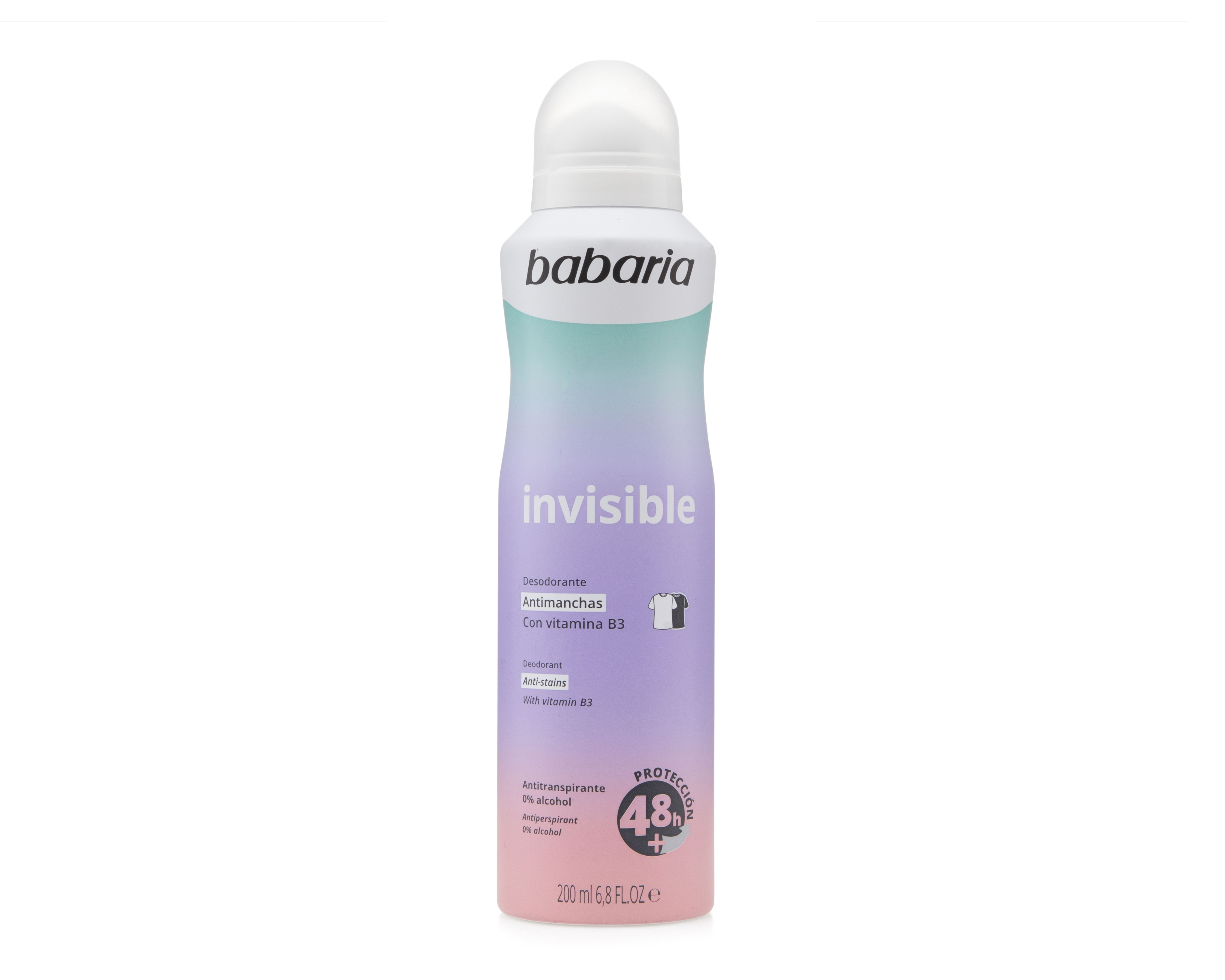 Desodorante en Aerosol Babaria Invisible con Vitamina B3 200 ml