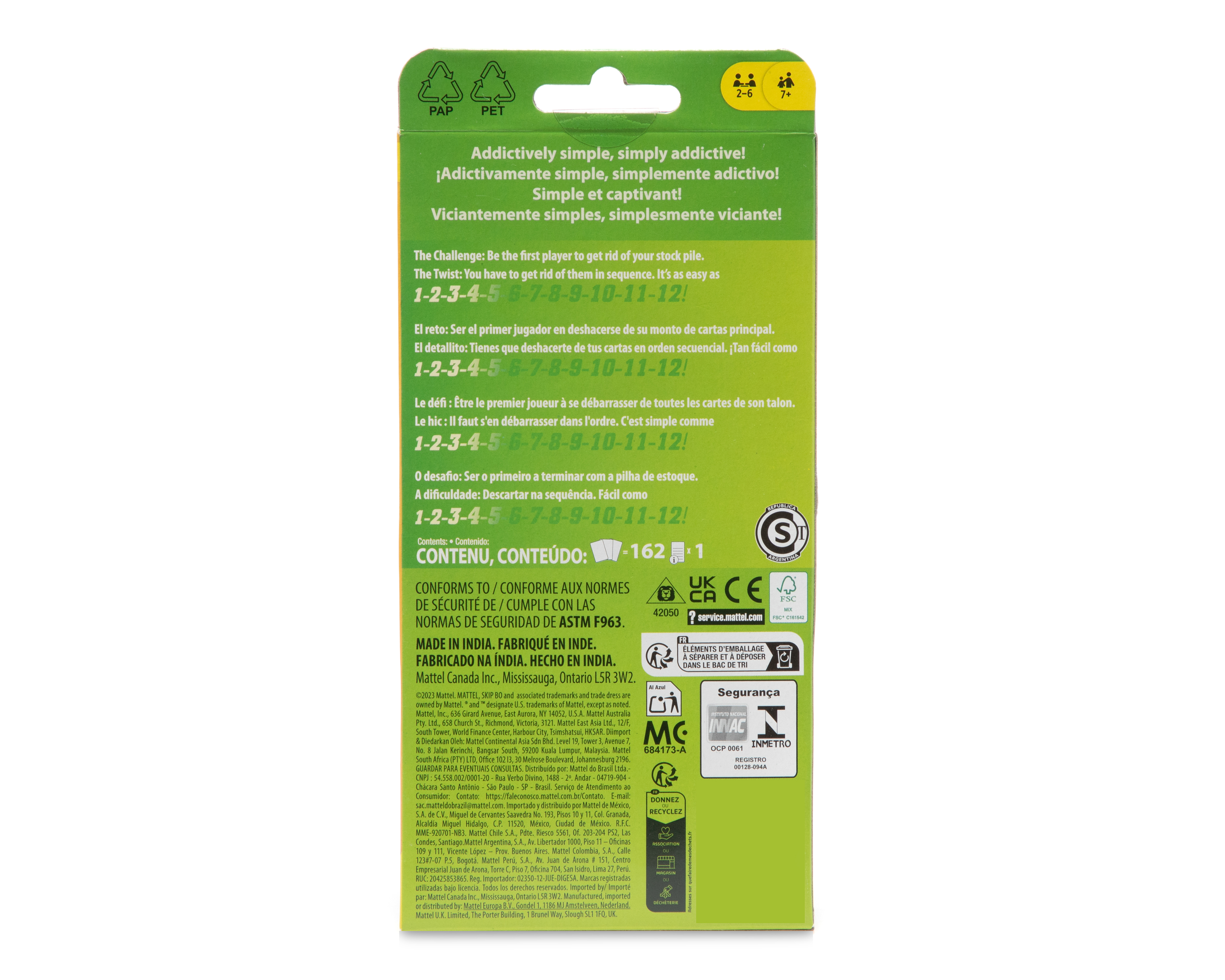 Foto 2 | Foto 2 | Juego de Cartas Skip Bo Mattel