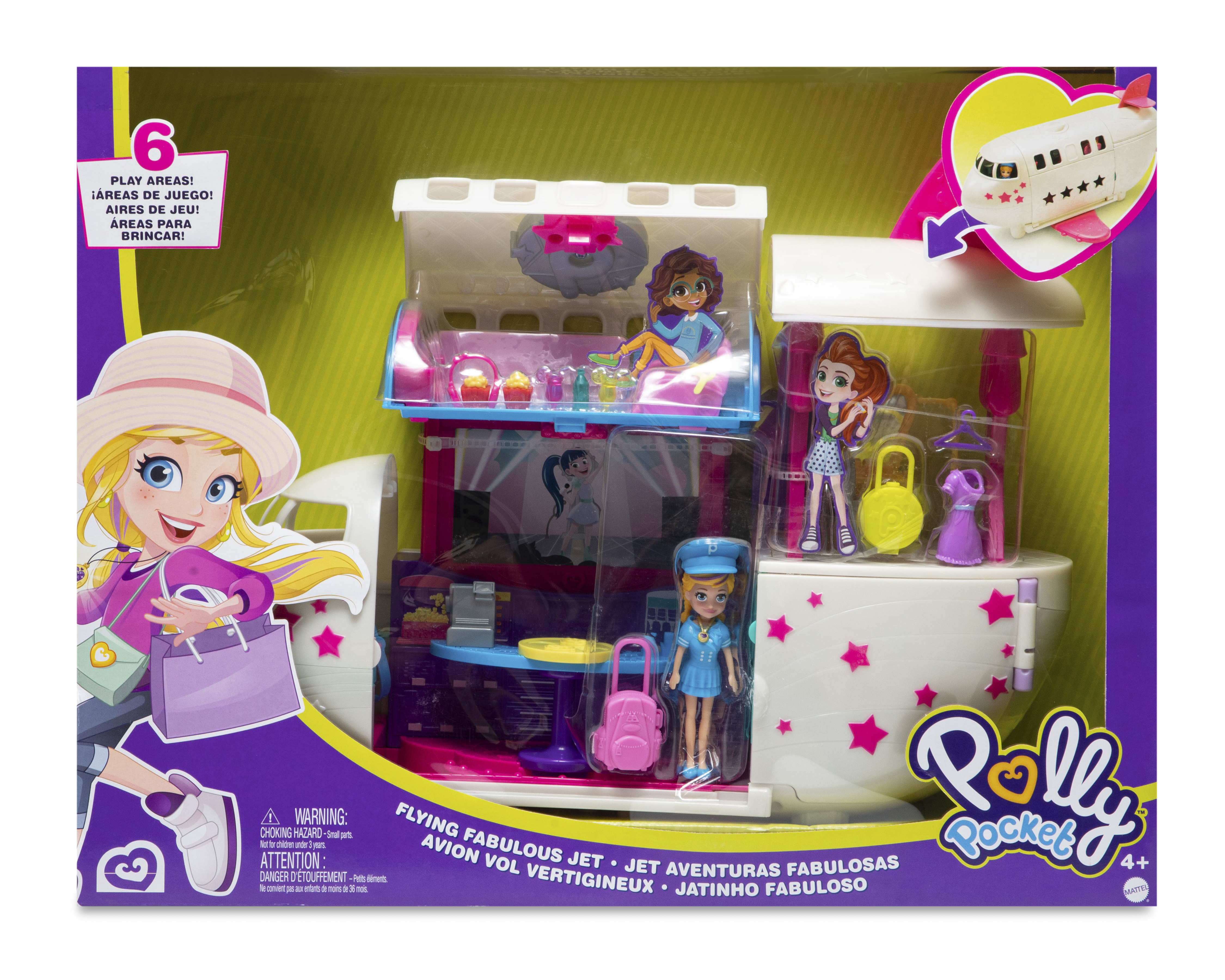 Foto 5 | Foto 5 | Juguete Polly Pocket Jet Aventuras Fabulosas