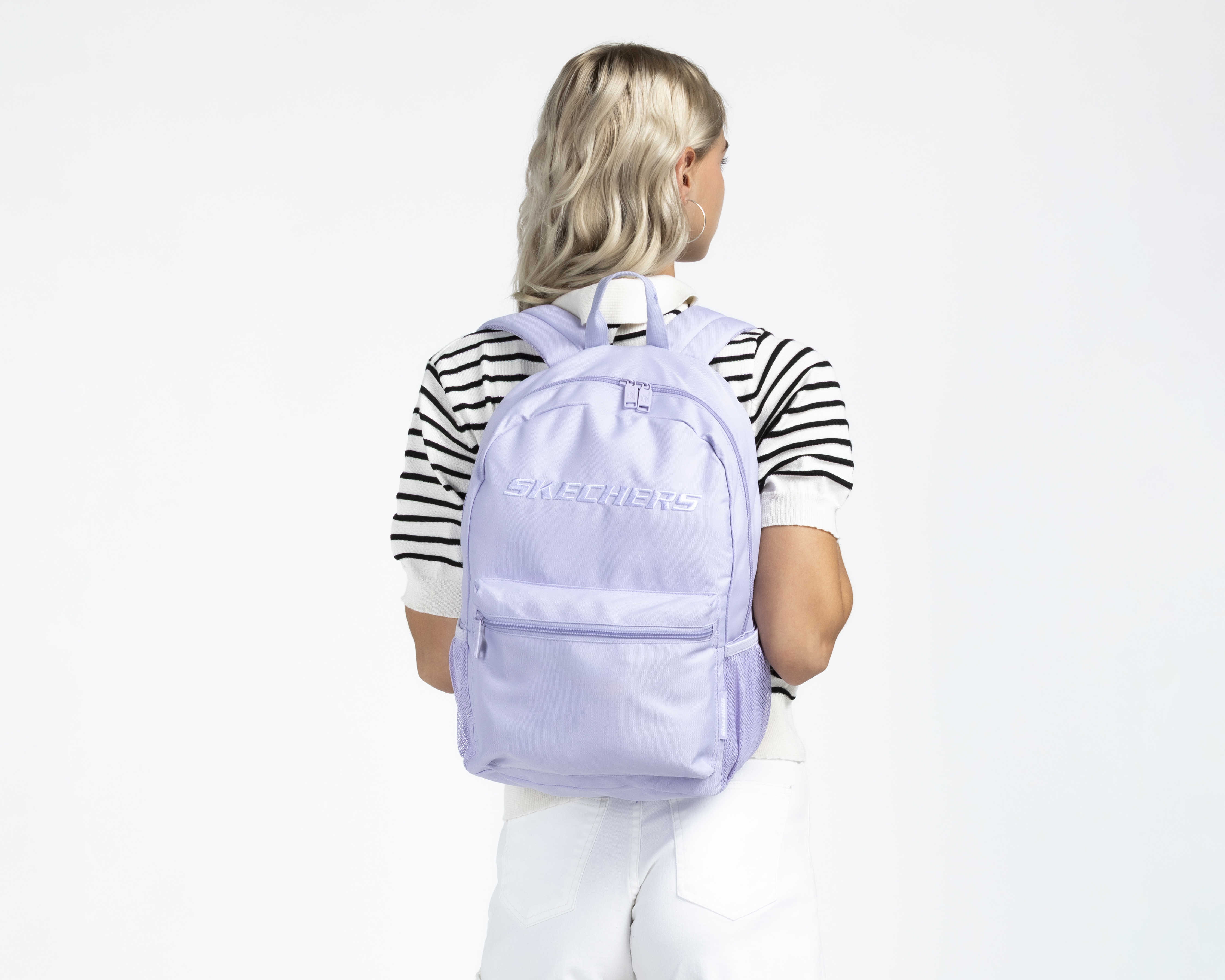 Foto 9 pulgar | Foto 8 | Mochila Skechers Lila
