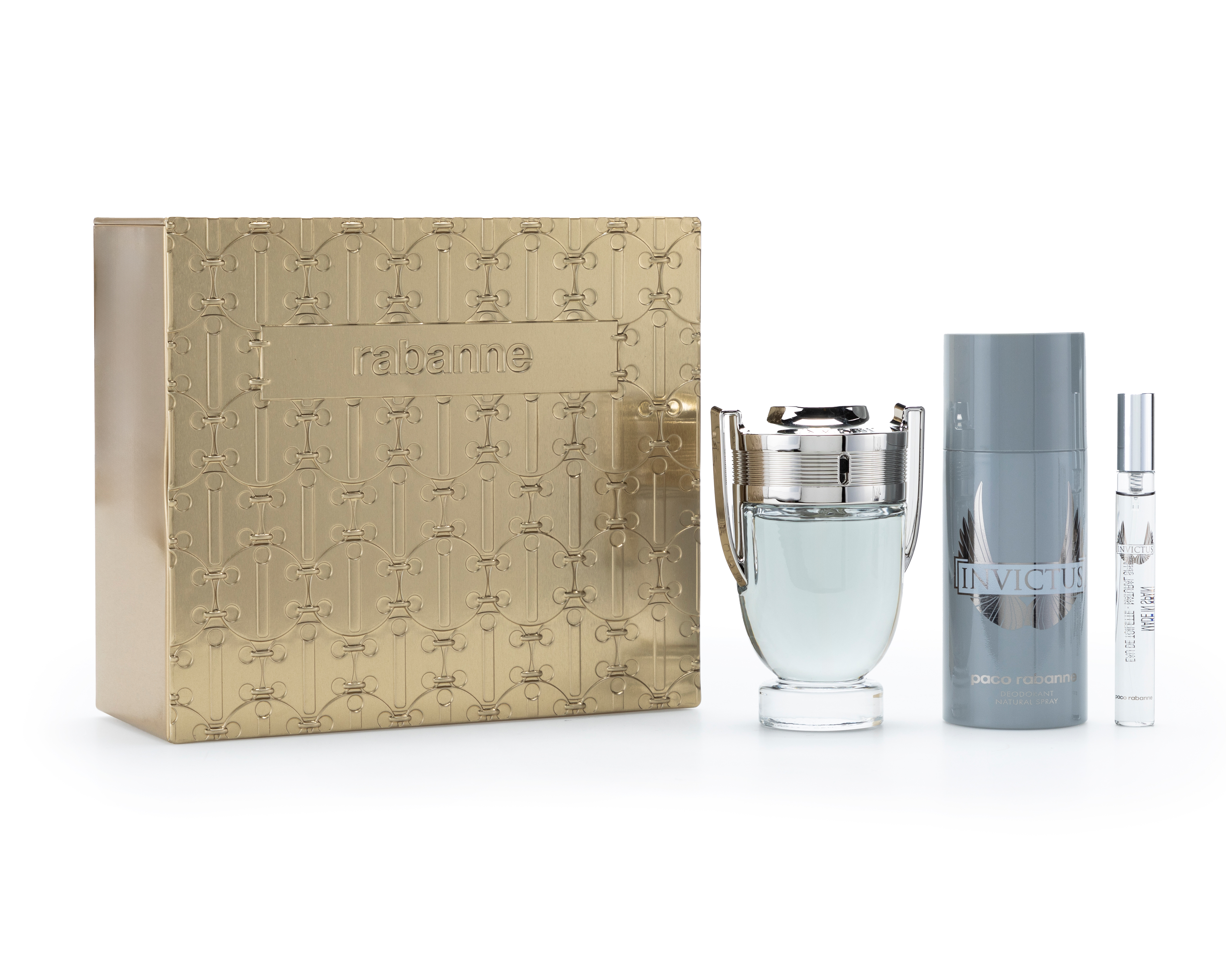 Foto 2 pulgar | Foto 1 | Estuche para Hombre Paco Rabanne Invictus 3 Piezas