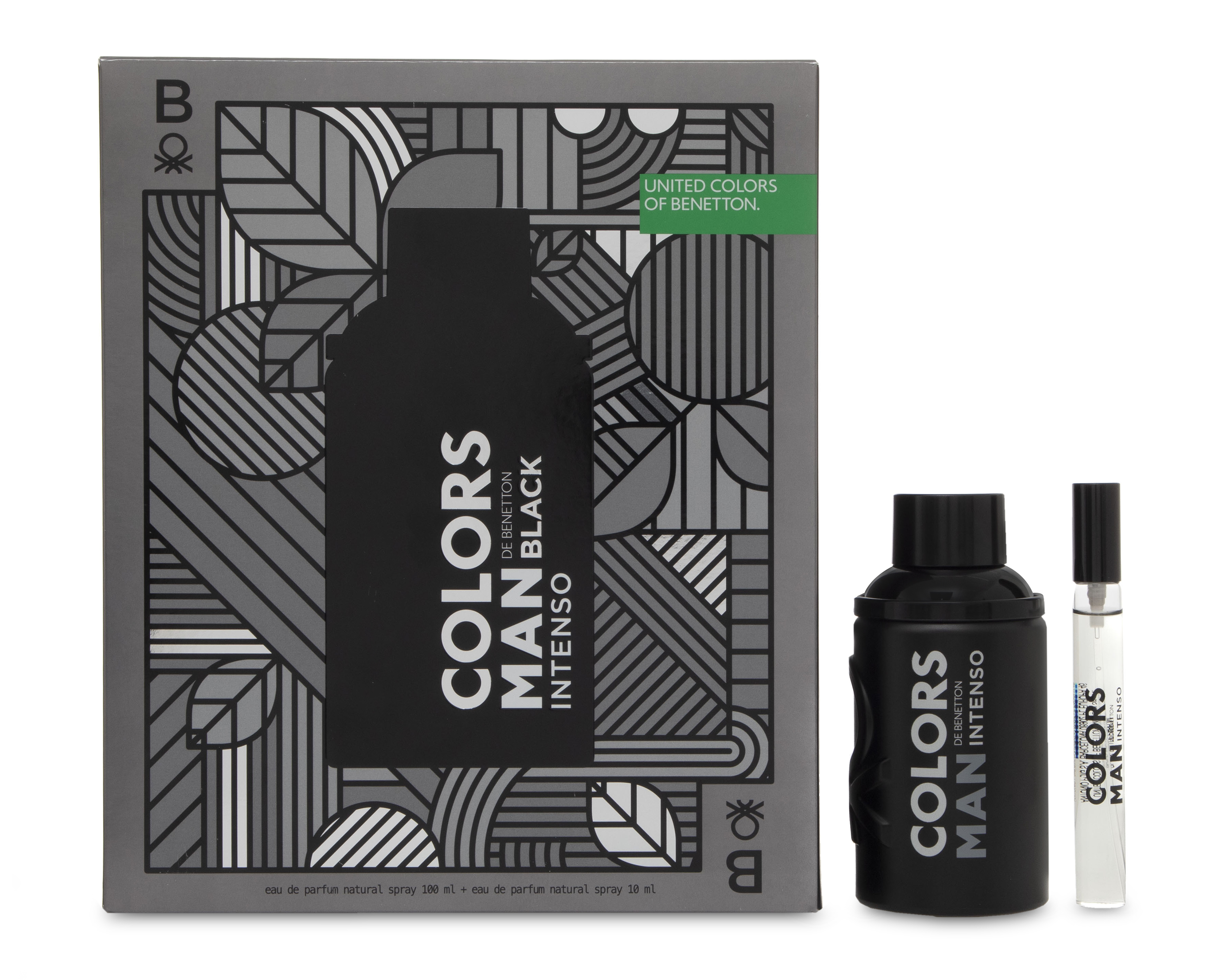 Estuche para Hombre United Colors of Benetton Black Intenso 2 Piezas