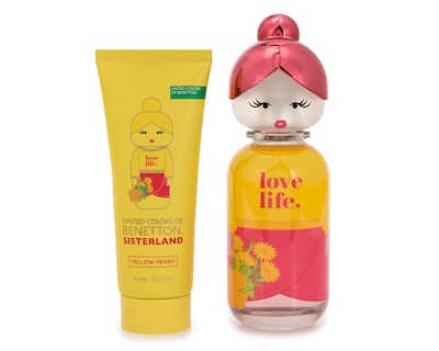 Foto 3 | Foto 3 | Estuche para Mujer United Colors Of Benetton Sisterland Yellow Peony 2 Piezas