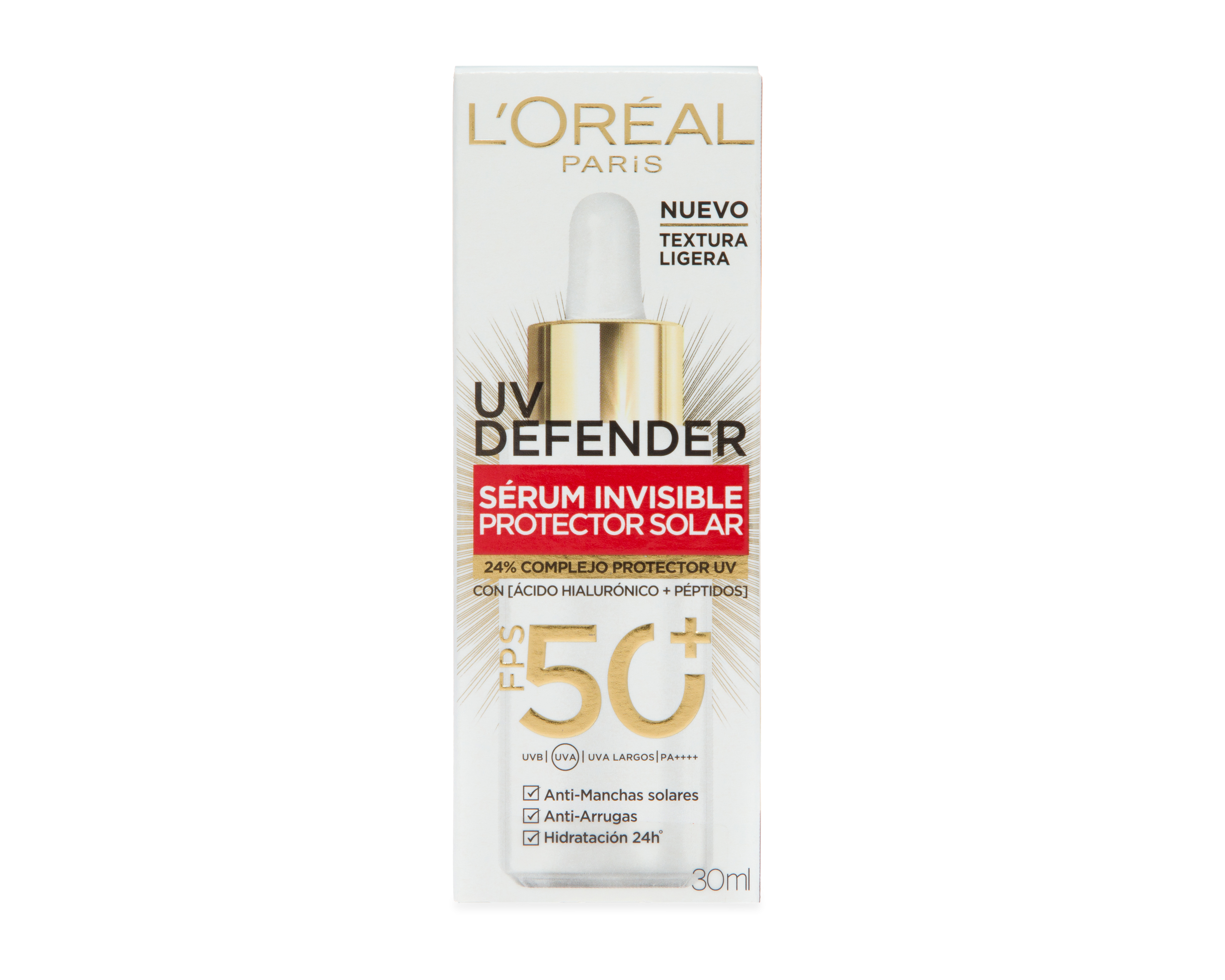 Foto 5 pulgar | Foto 4 | Sérum Invisible Protector Solar FPS 50+ L'Oréal UV Defender 30 ml