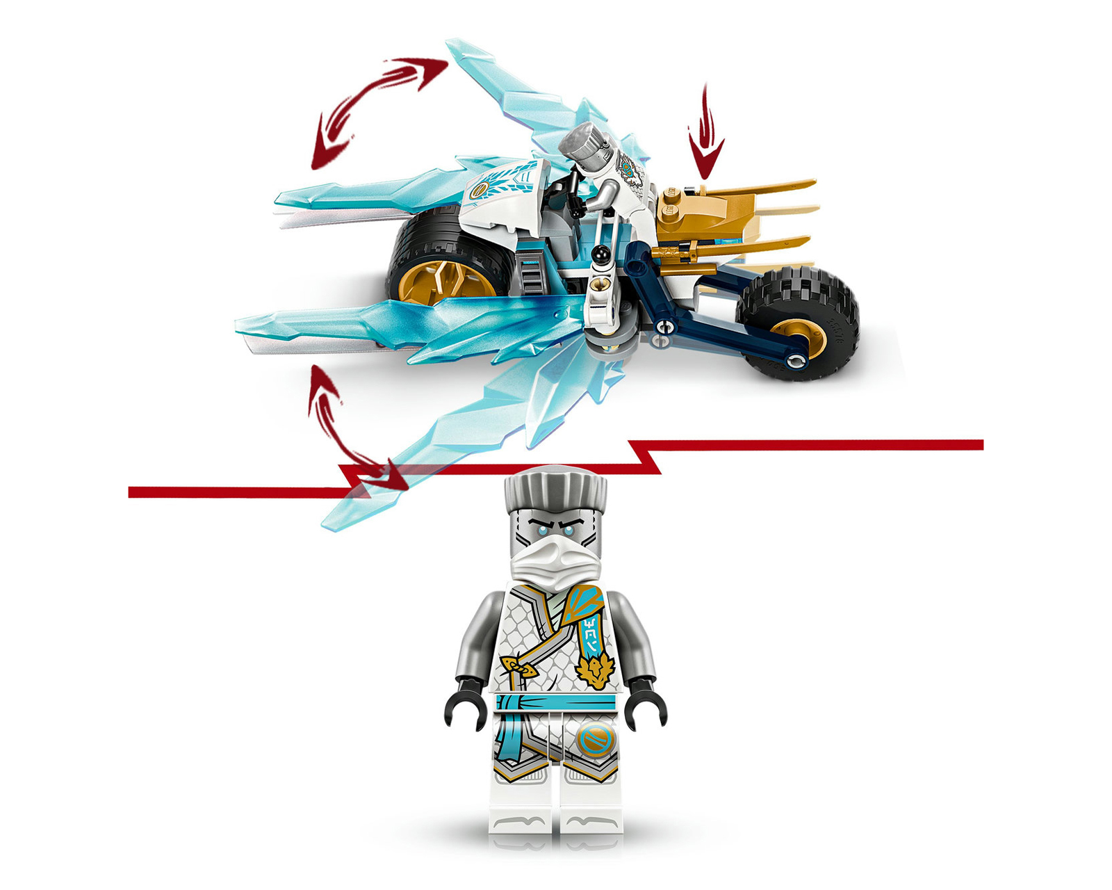 Foto 9 pulgar | Foto 8 | LEGO Ninjago: Moto de Hielo de Zane