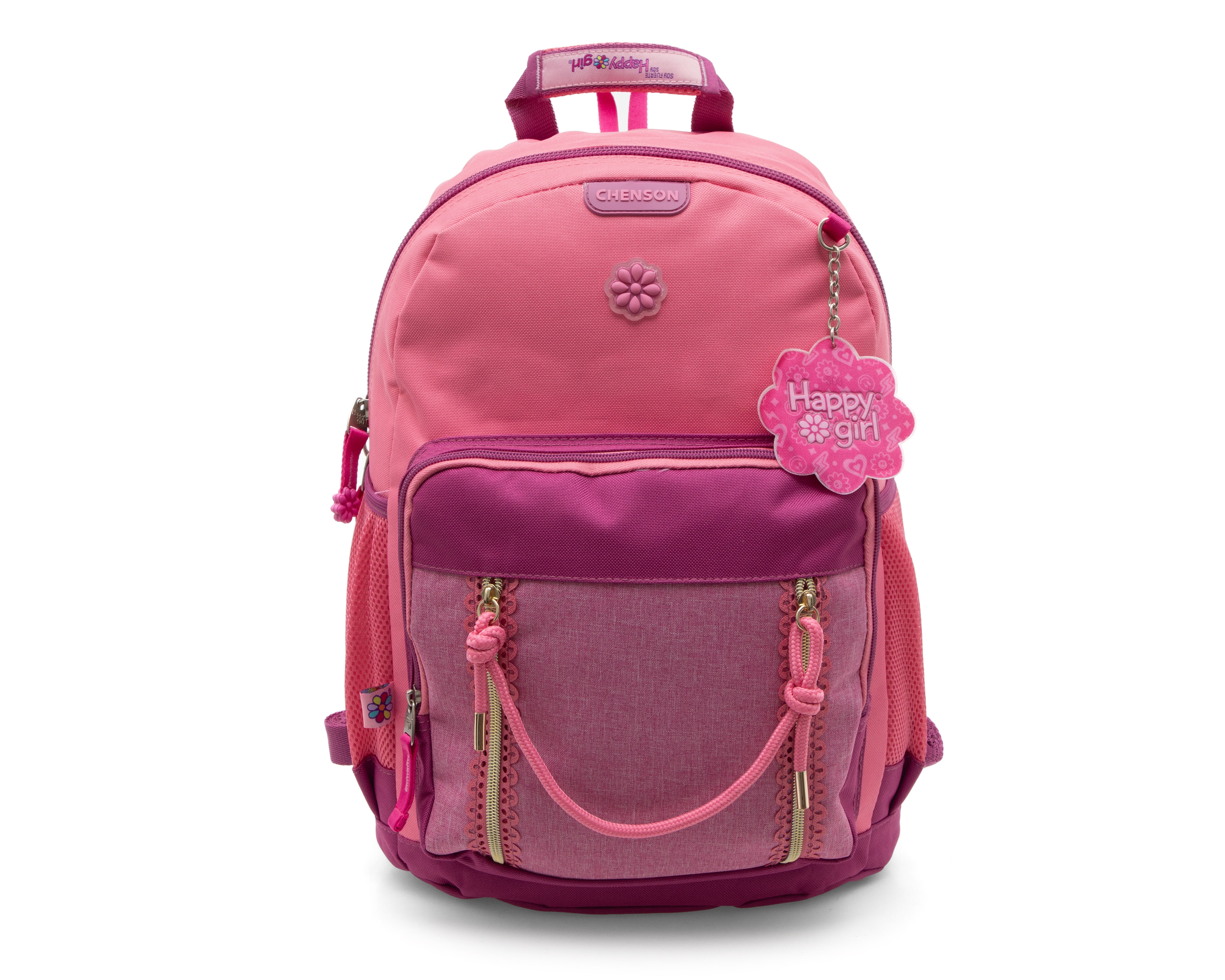 Mochila Escolar Chenson Happy Girl Rosa