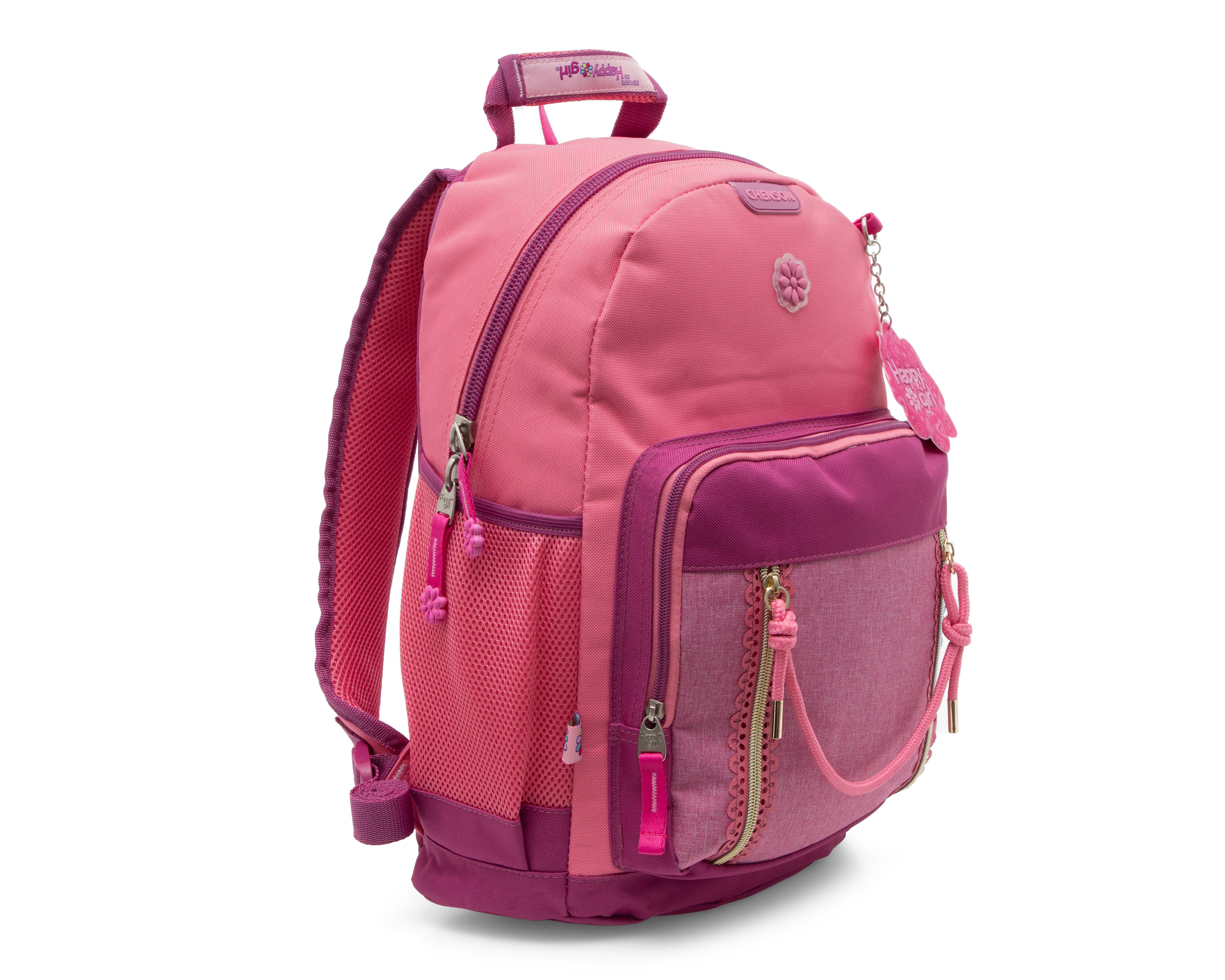 Foto 3 pulgar | Foto 2 | Mochila Escolar Chenson Happy Girl Rosa