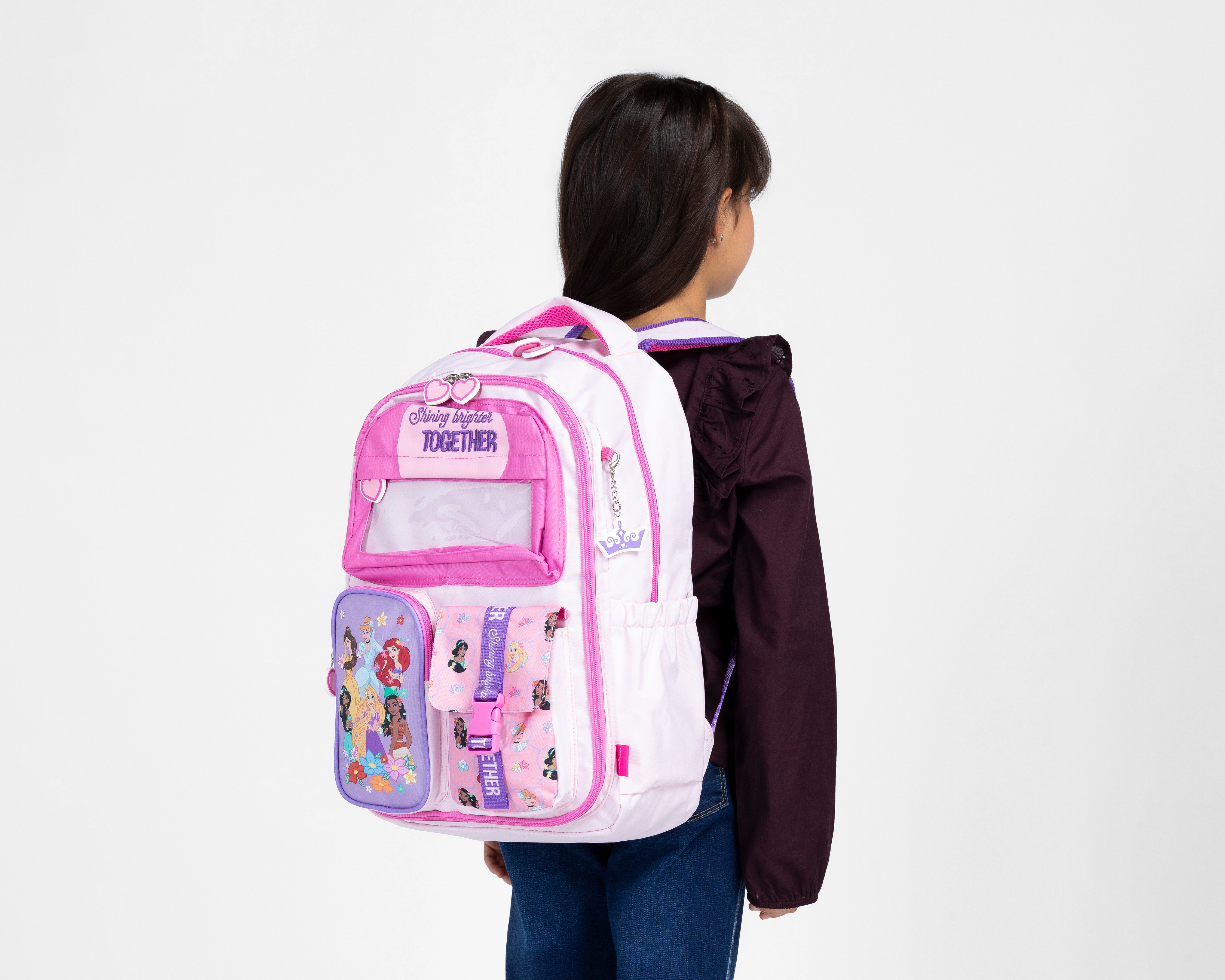 Foto 9 pulgar | Foto 8 | Mochila Disney Princesas Rosa