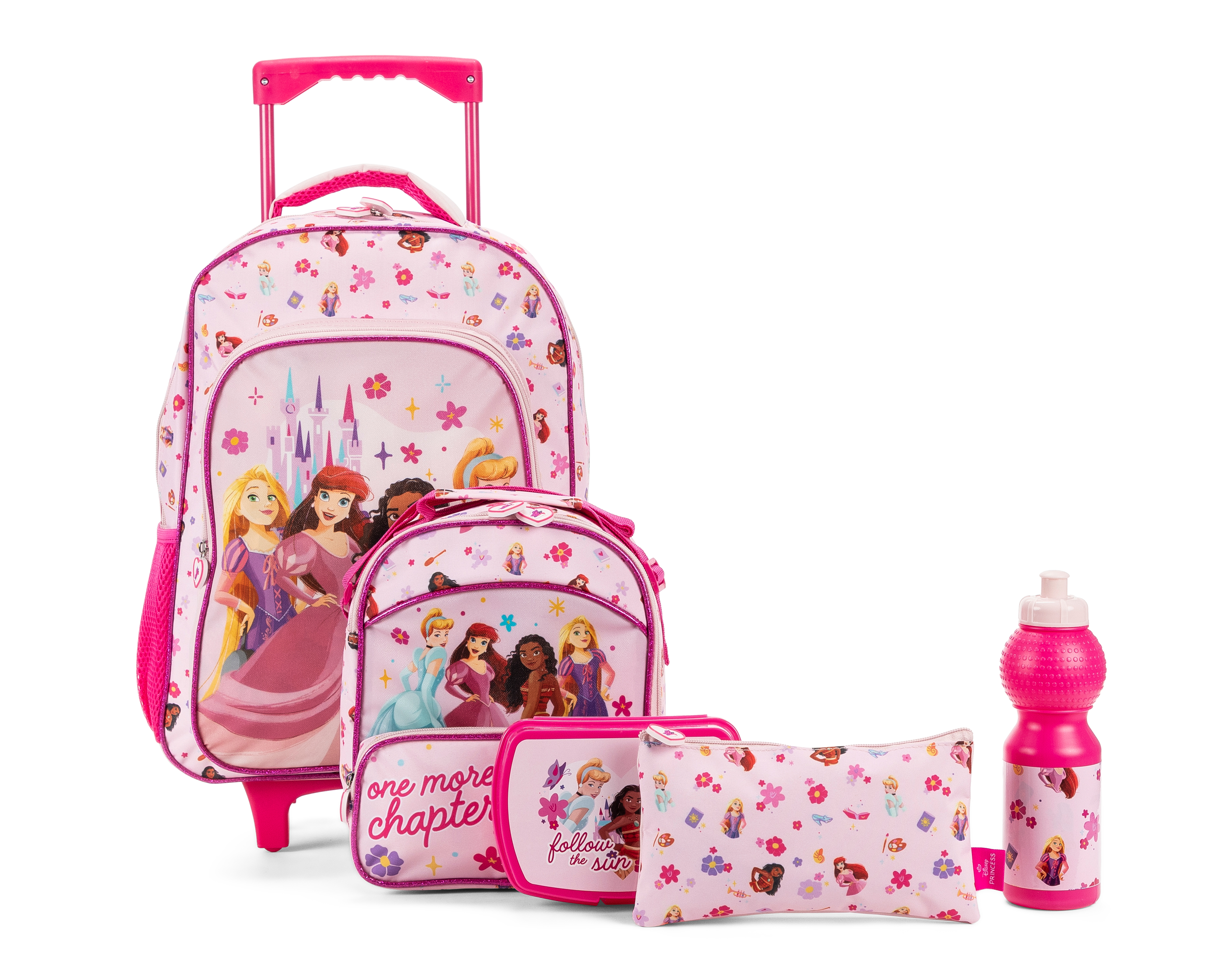 Foto 2 pulgar | Foto 1 | Mochila con Ruedas Disney Princesas Rosa