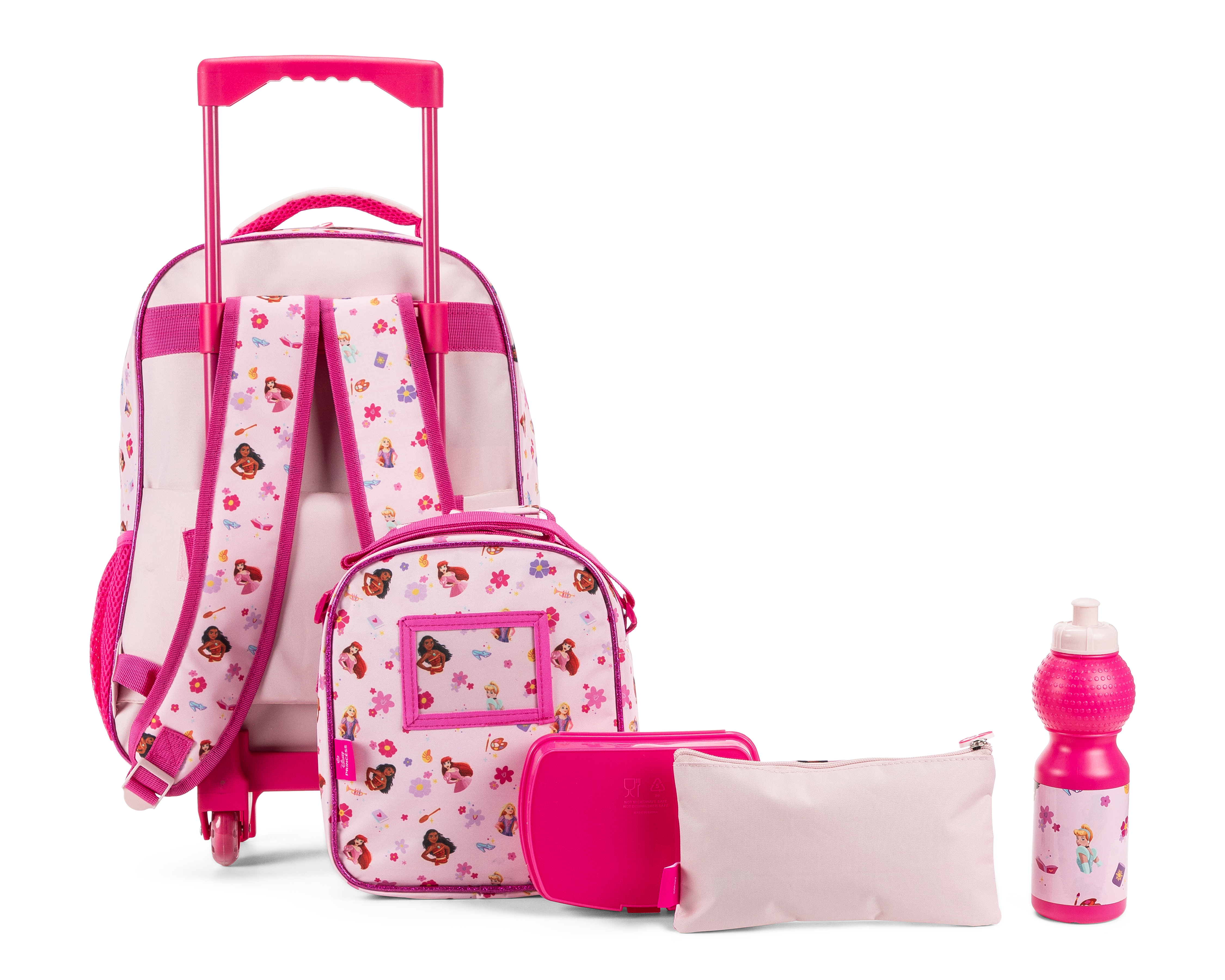 Foto 5 pulgar | Foto 4 | Mochila con Ruedas Disney Princesas Rosa