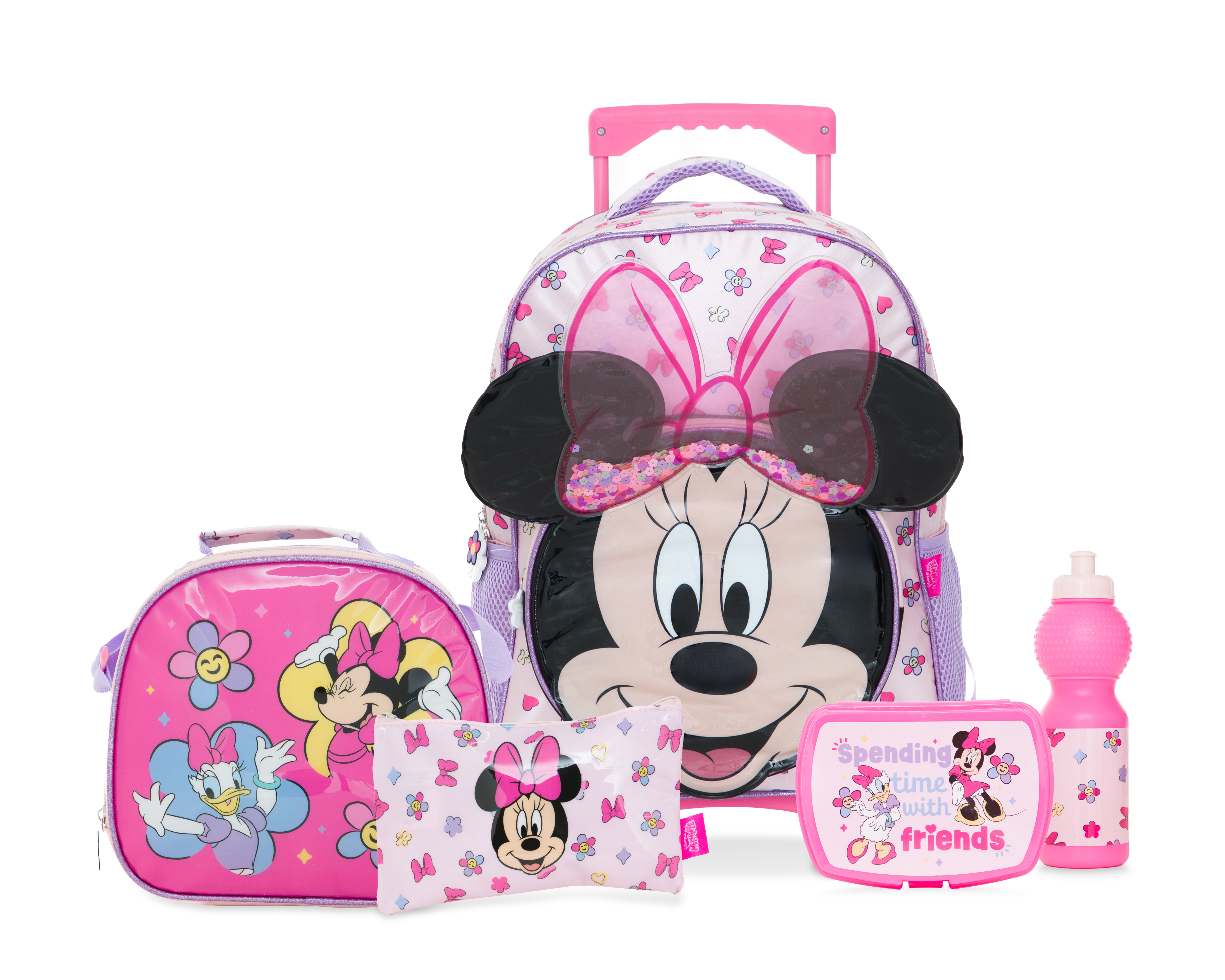 Mochila con Ruedas Disney Minnie Mouse Rosa