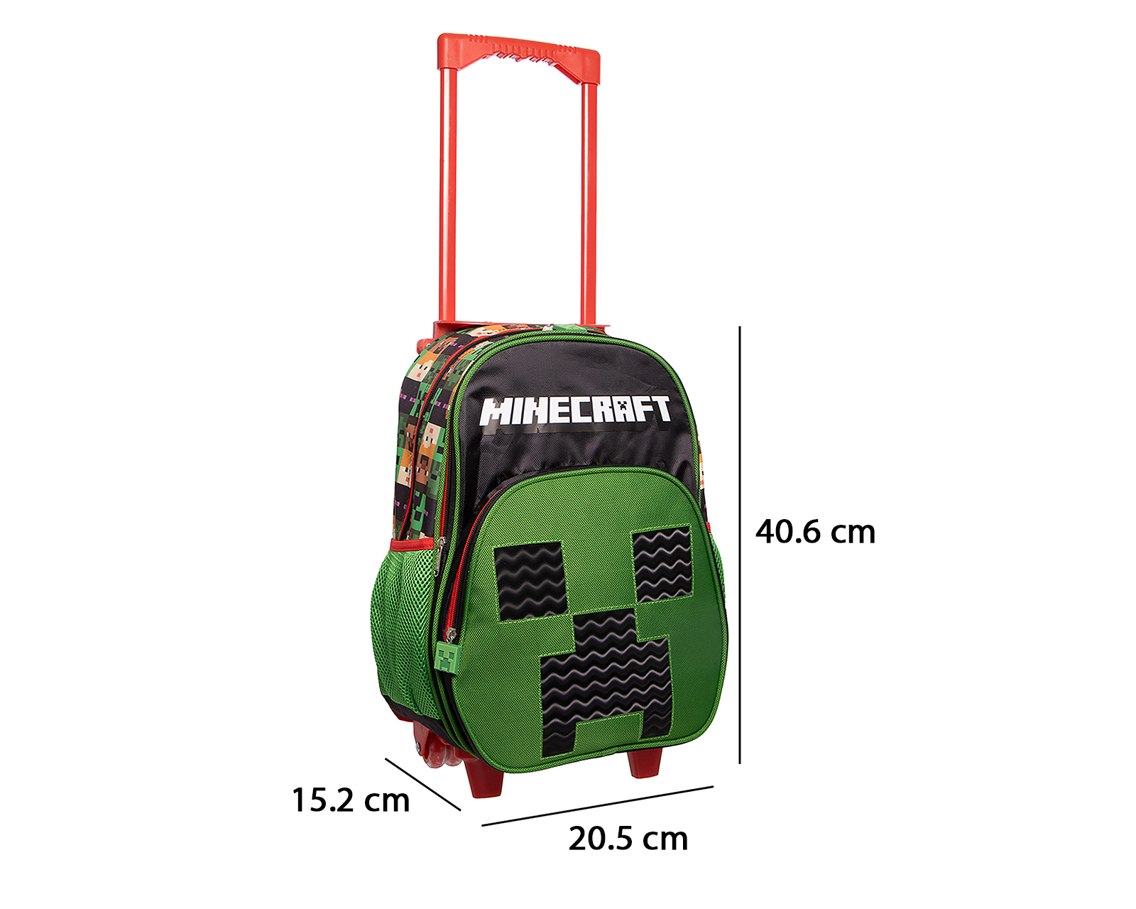Foto 7 pulgar | Foto 6 | Mochila con Ruedas Minecraft Estampada