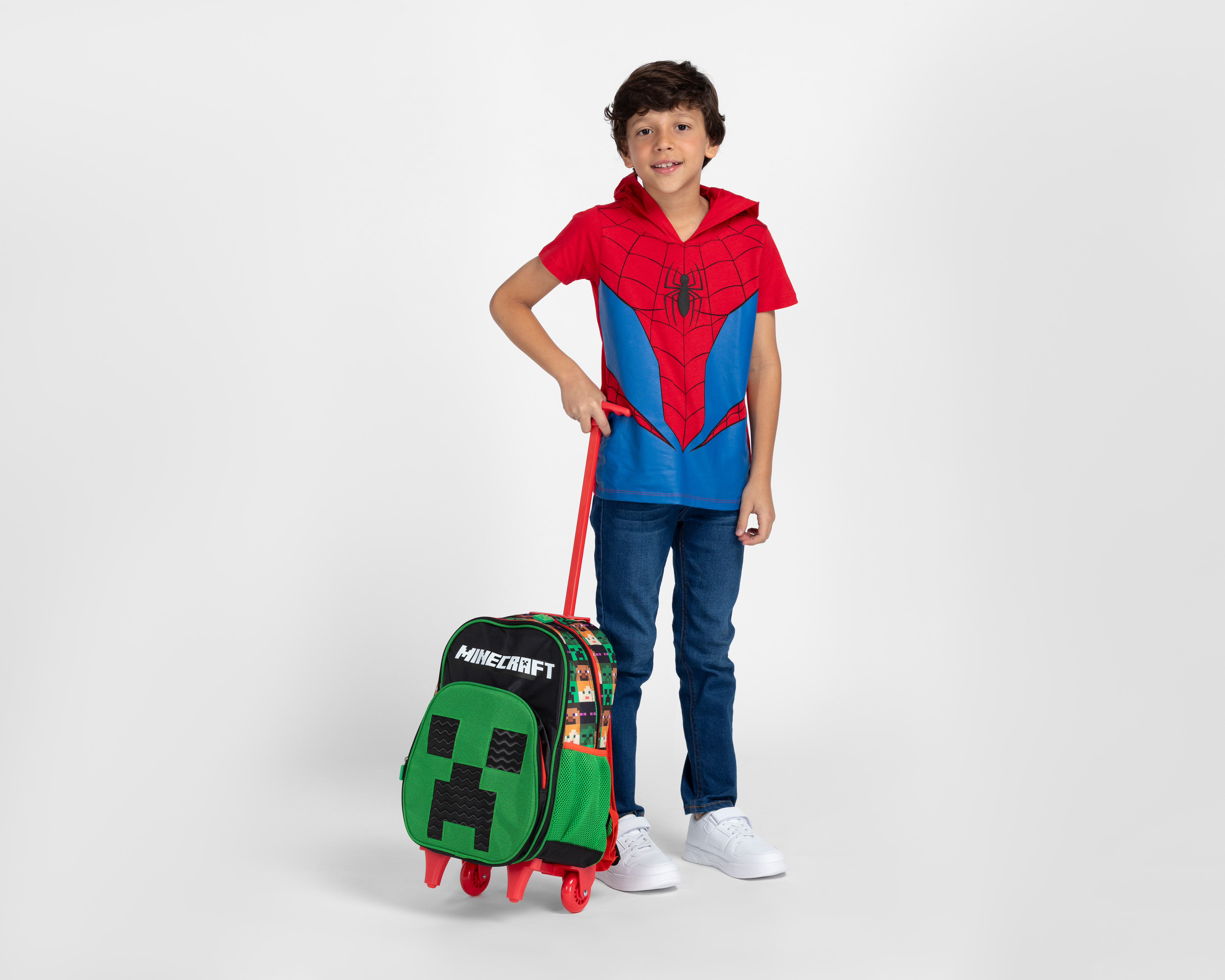 Foto 8 pulgar | Foto 7 | Mochila con Ruedas Minecraft Estampada
