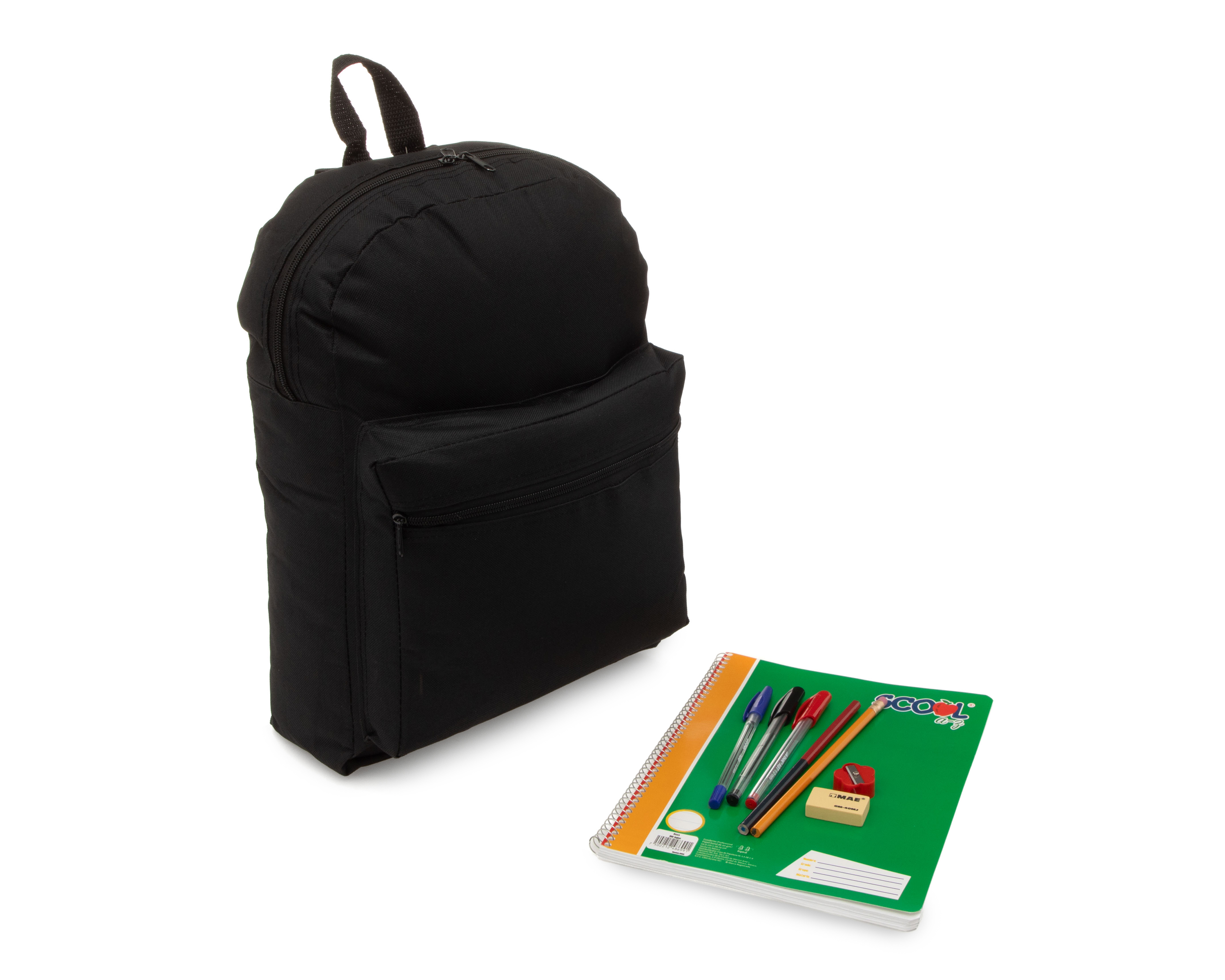 Mochila Escolar Grafito con Útiles Escolares