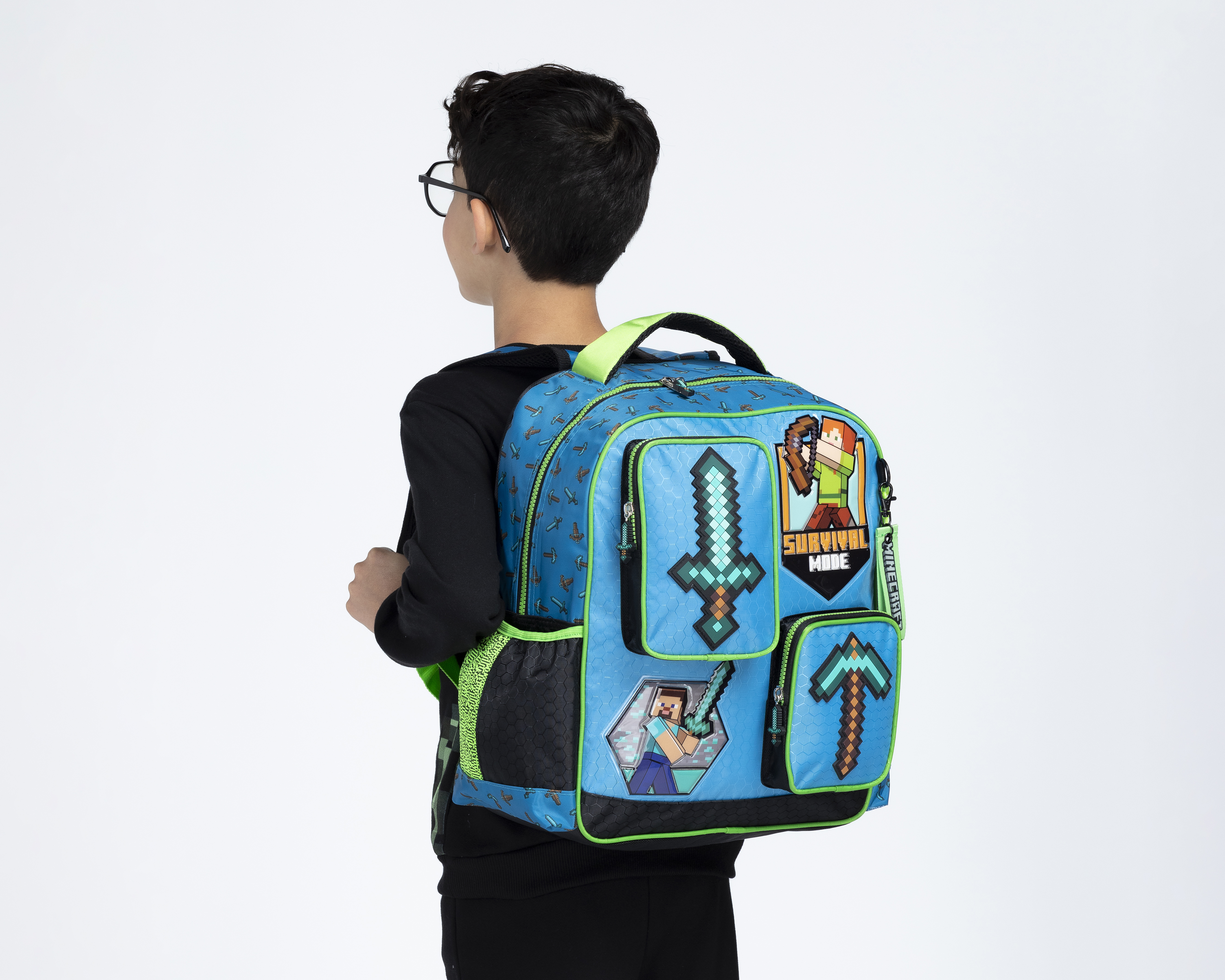 Foto 7 pulgar | Foto 6 | Mochila Escolar Minecraft Estampada